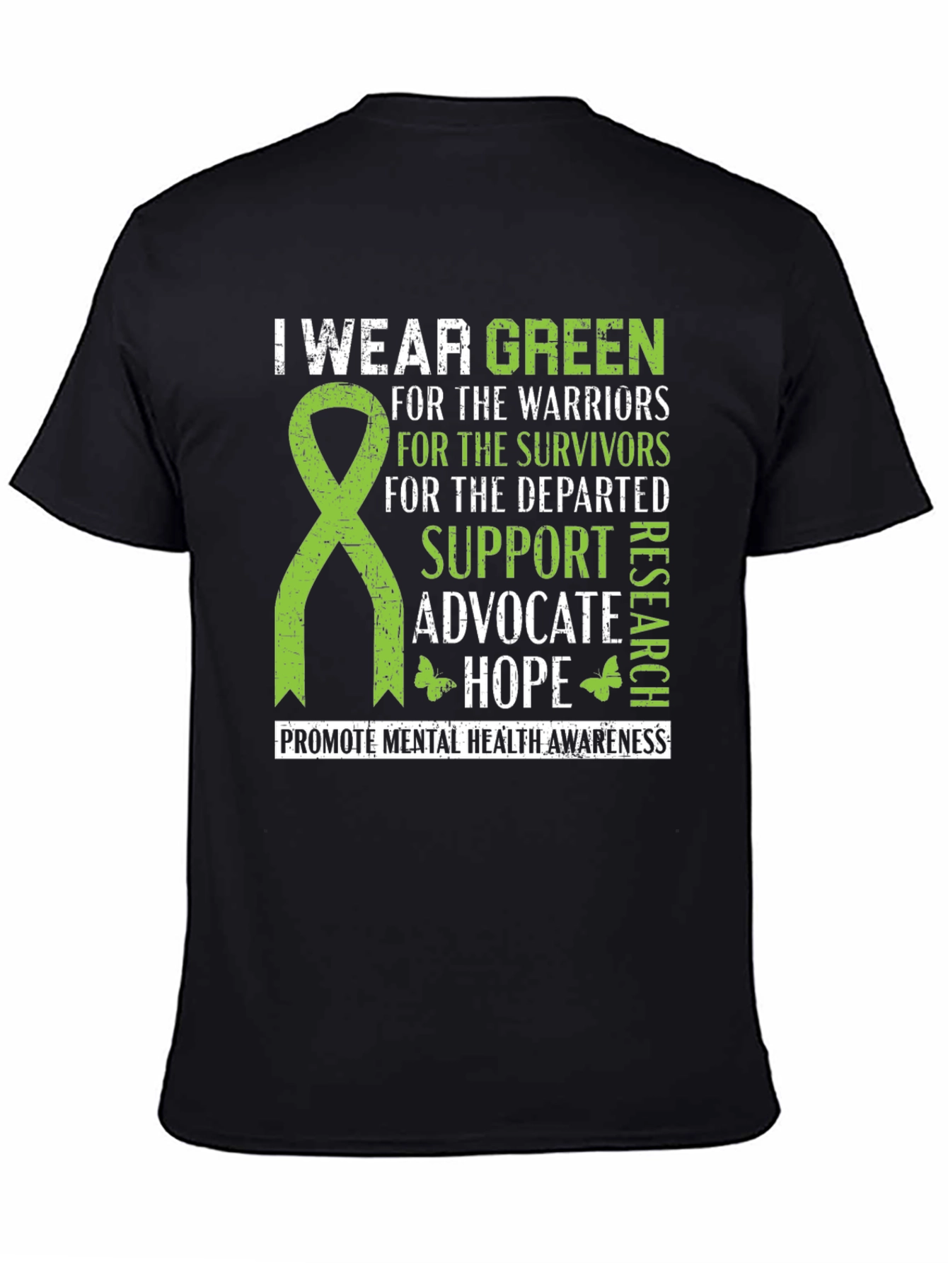 I Wear Green Mental Health Awareness T-Shirt