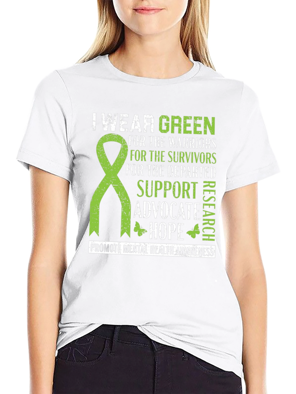 I Wear Green Mental Health Awareness T-Shirt