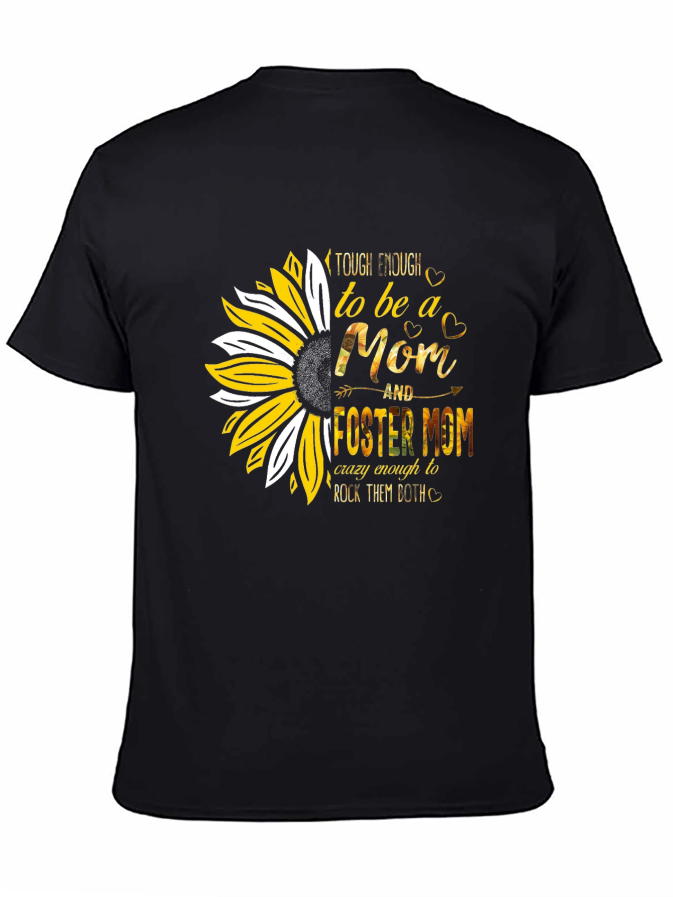 Tough Mom & Foster Mom Sunflower Graphic Tee
