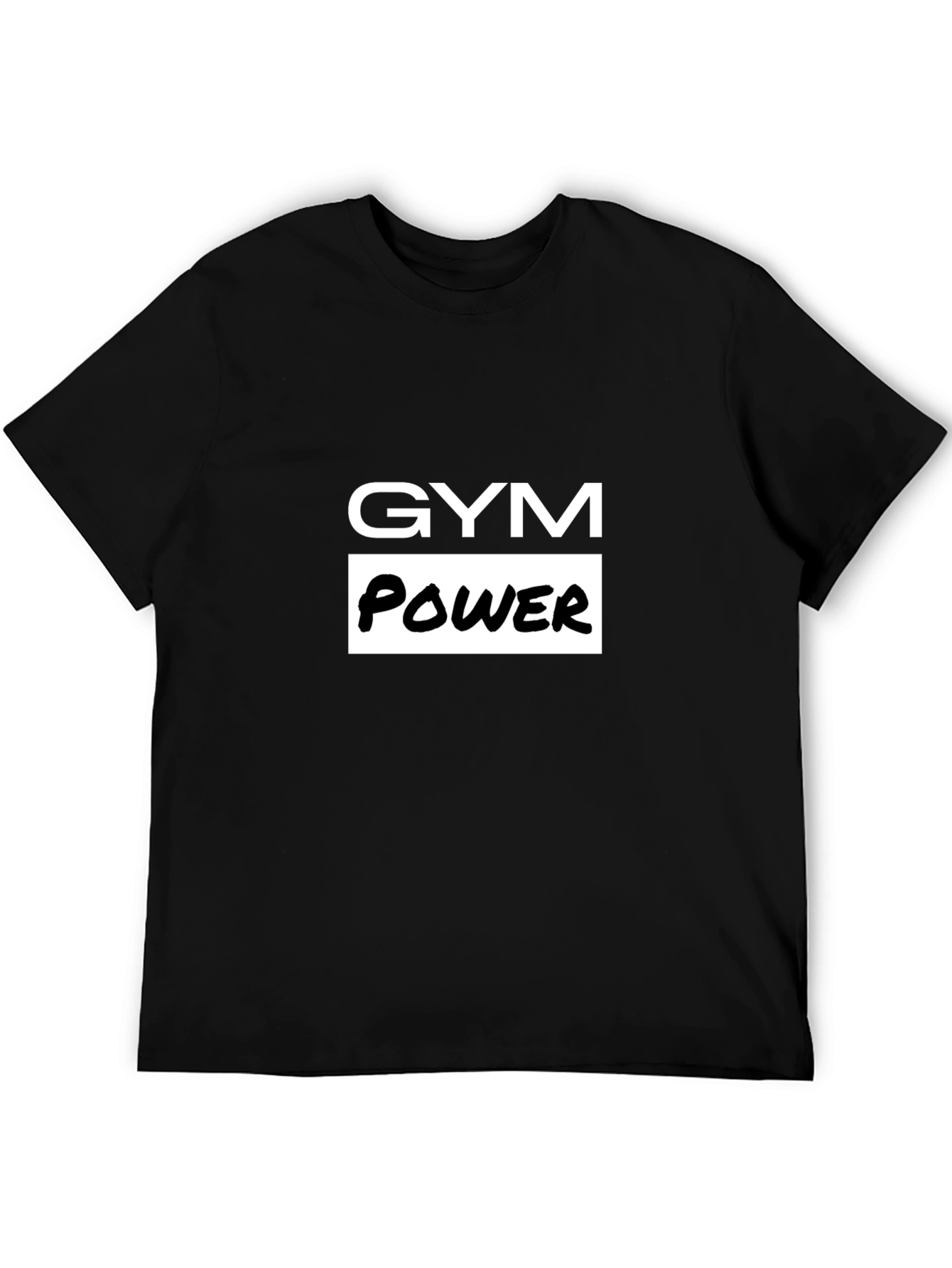 Gym Power Black T-Shirt - Workout Apparel