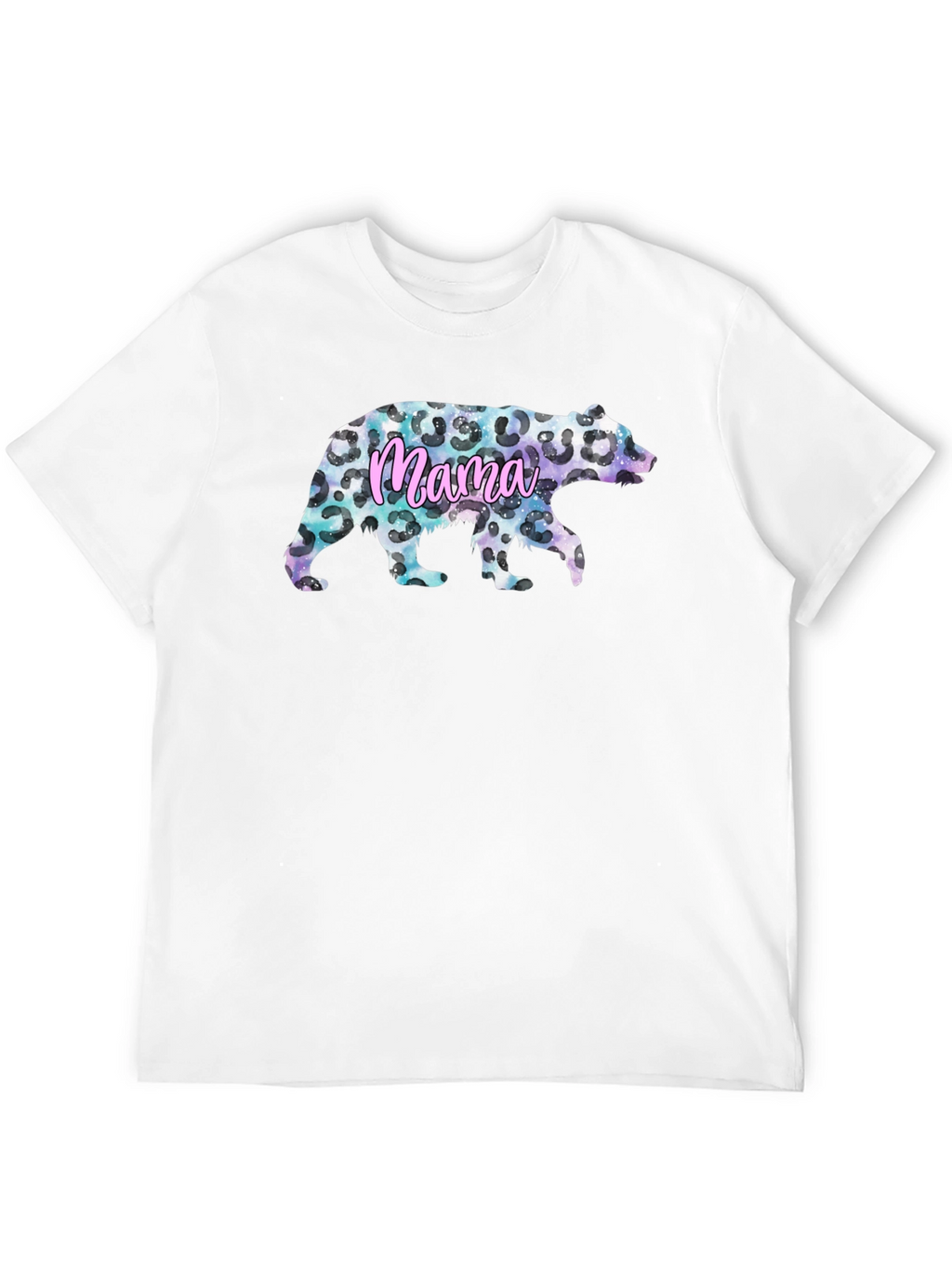 Mama Bear Leopard Print Graphic Tee
