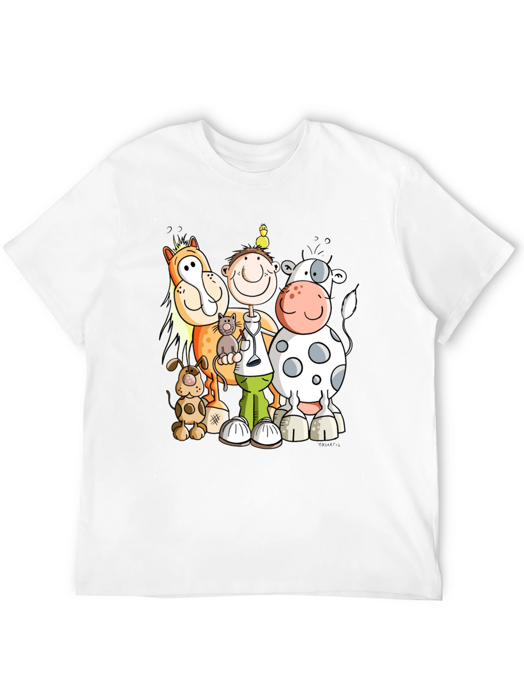 Cartoon Animal Crew T-Shirt