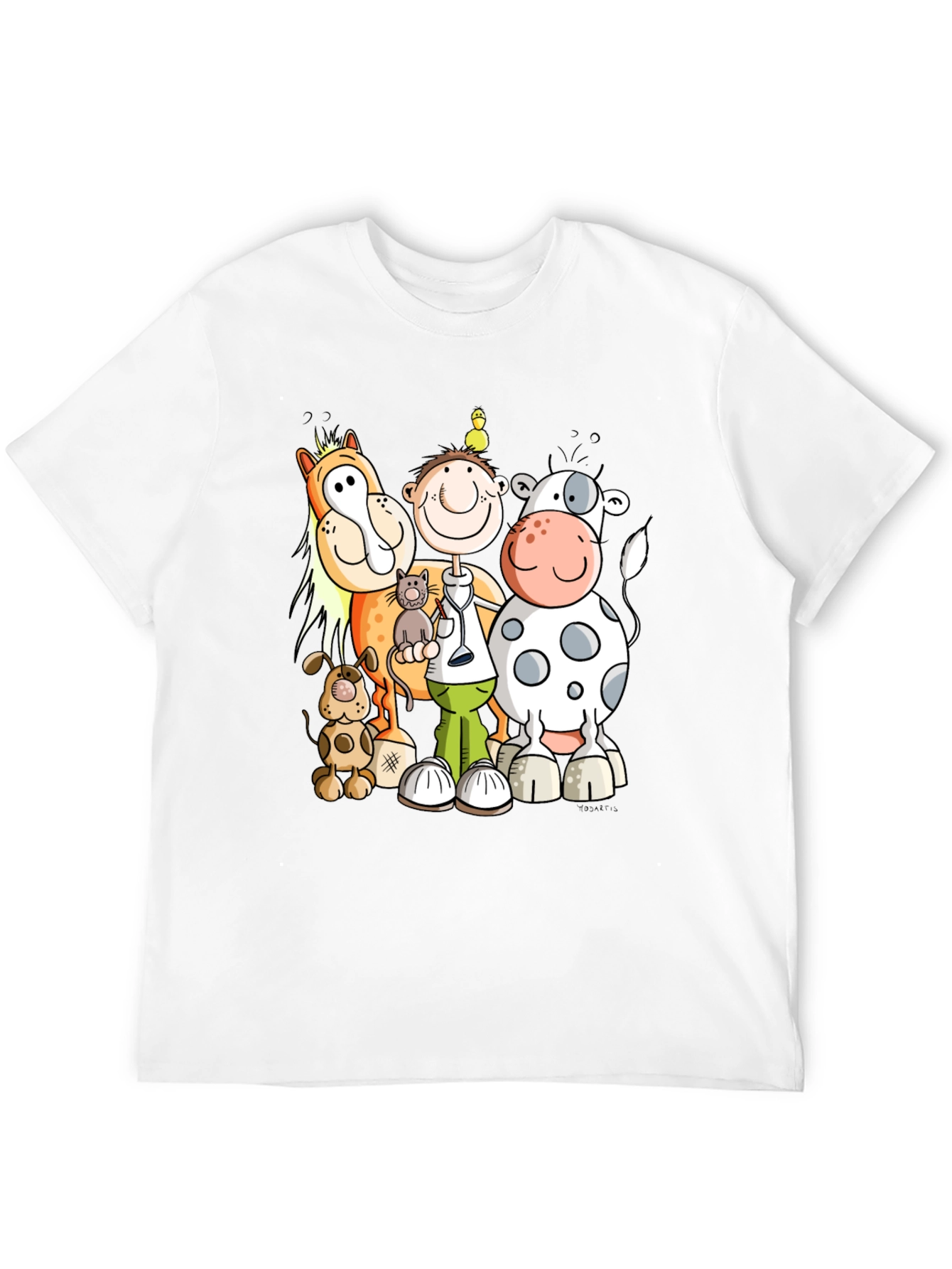 Cartoon Animal Crew T-Shirt