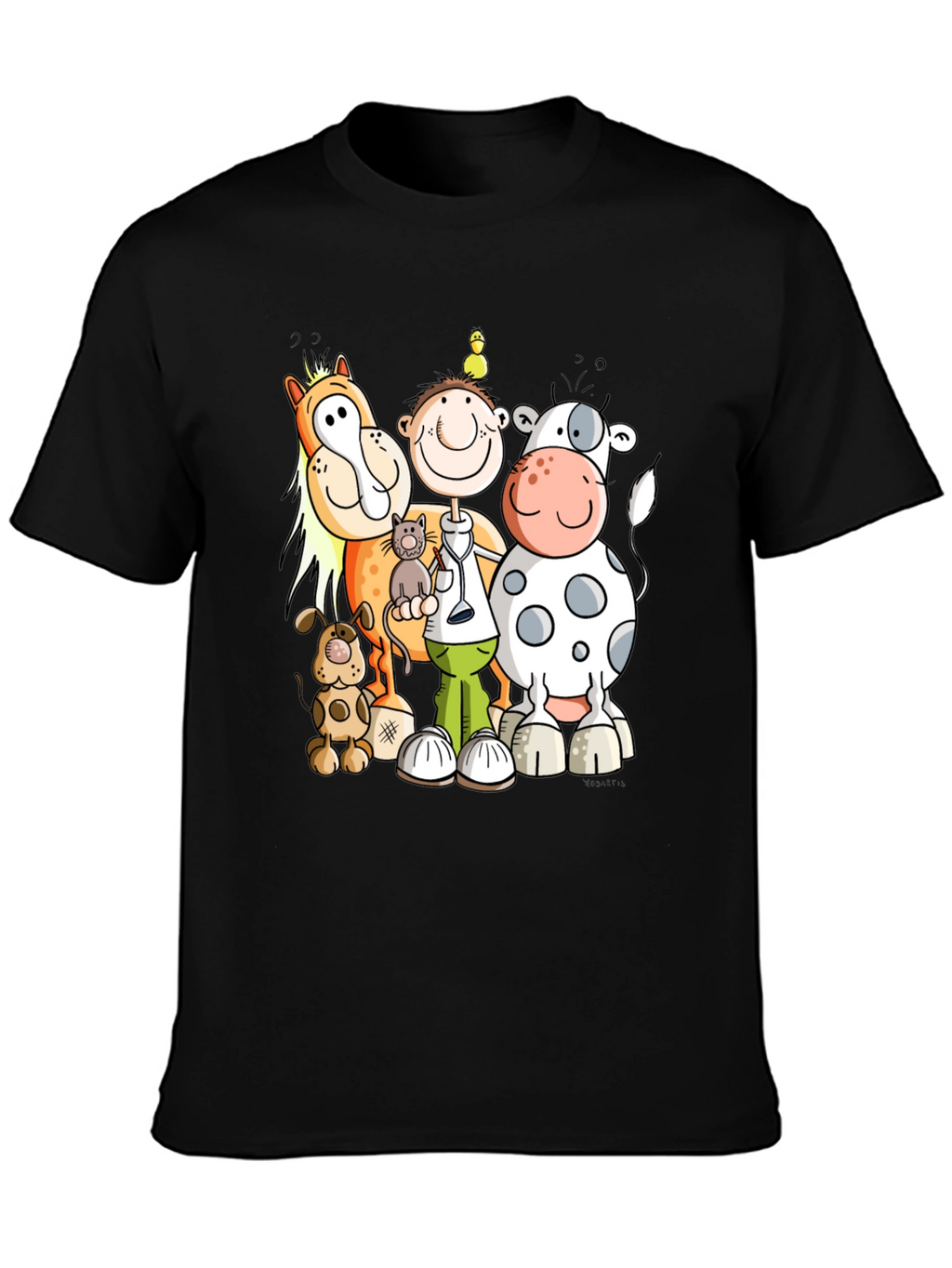 Cartoon Animal Crew T-Shirt