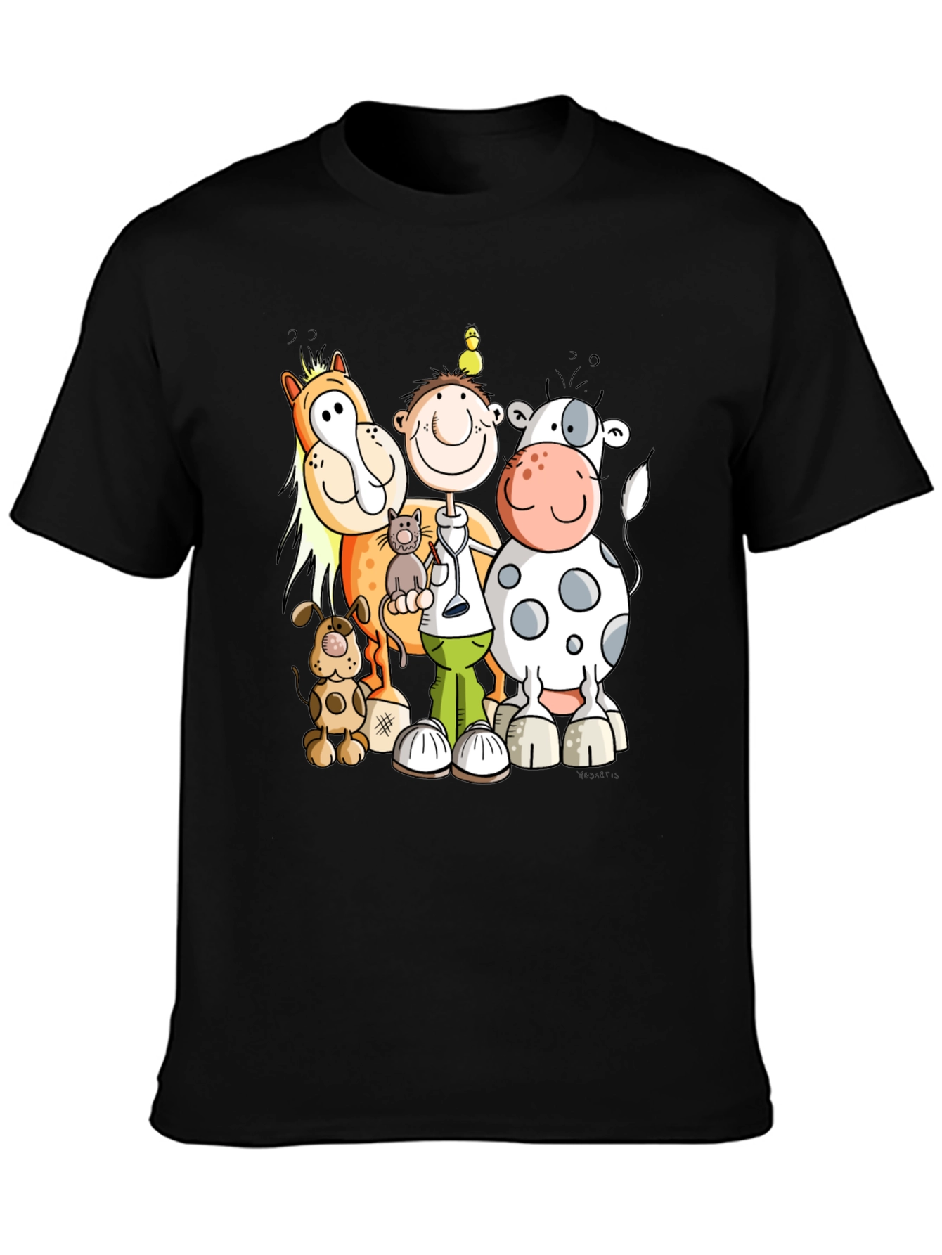 Cartoon Animal Crew T-Shirt