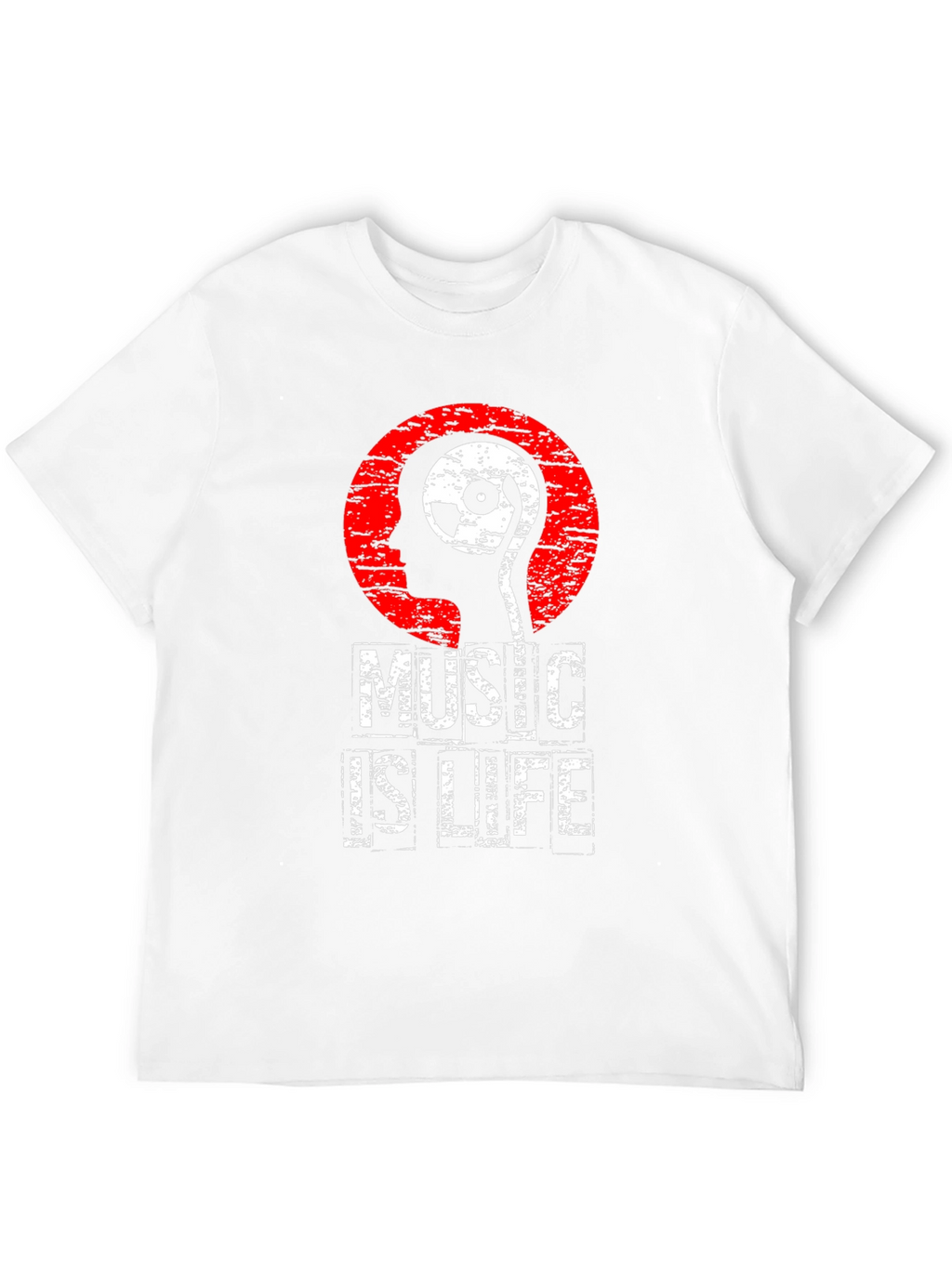 Music is Life Graphic Print T-Shirt