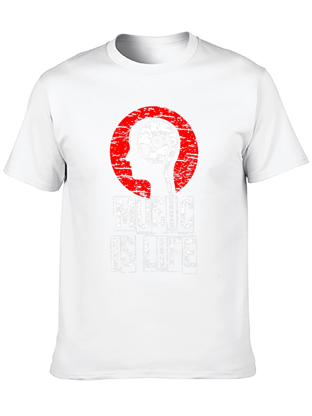 Music is Life Graphic Print T-Shirt