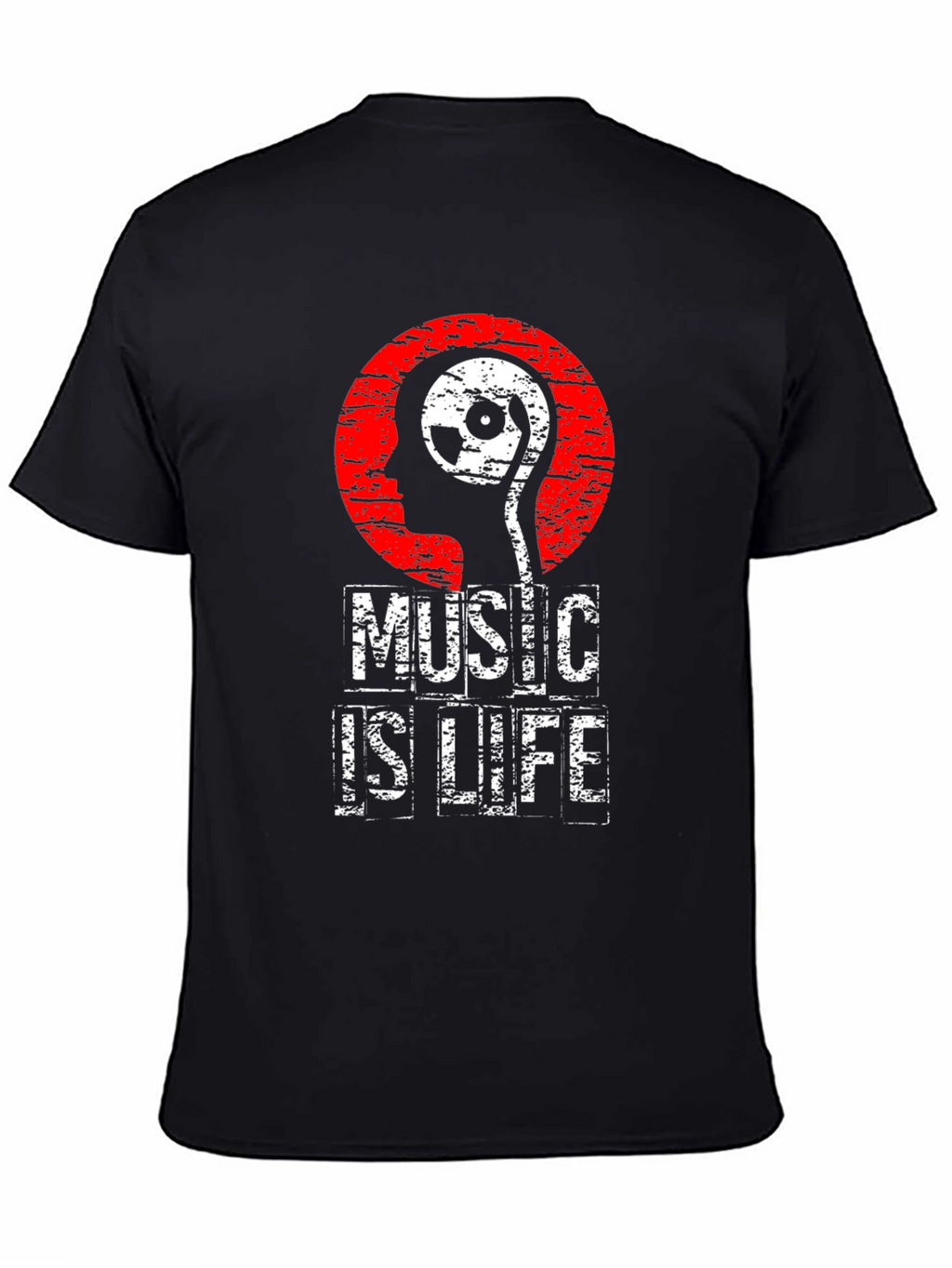 Music is Life Graphic Print T-Shirt