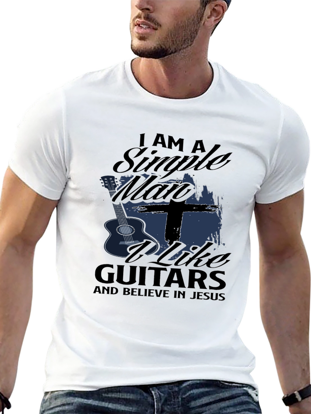 Single Man Guitars & Jesus Black Tee
