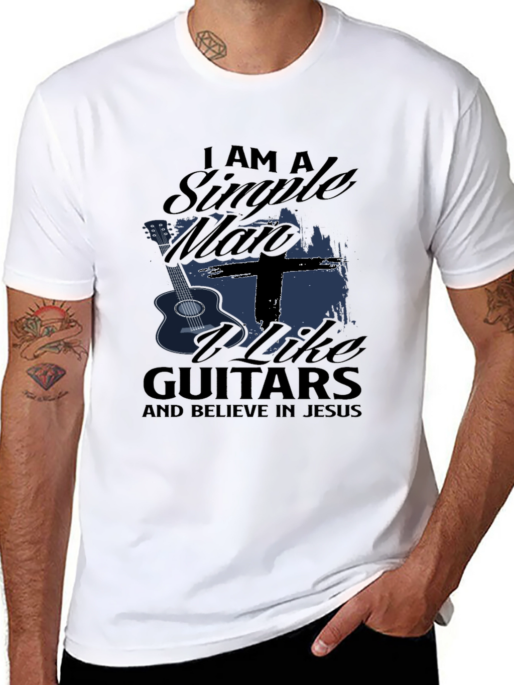 Single Man Guitars & Jesus Black Tee