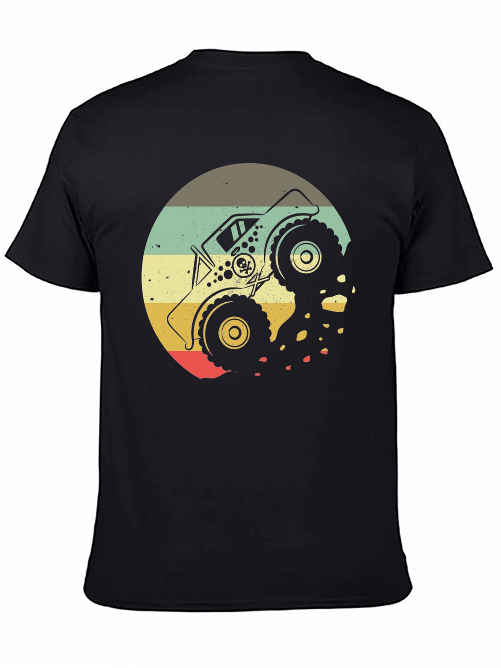 Monster Truck Retro Graphic T-Shirt - Black