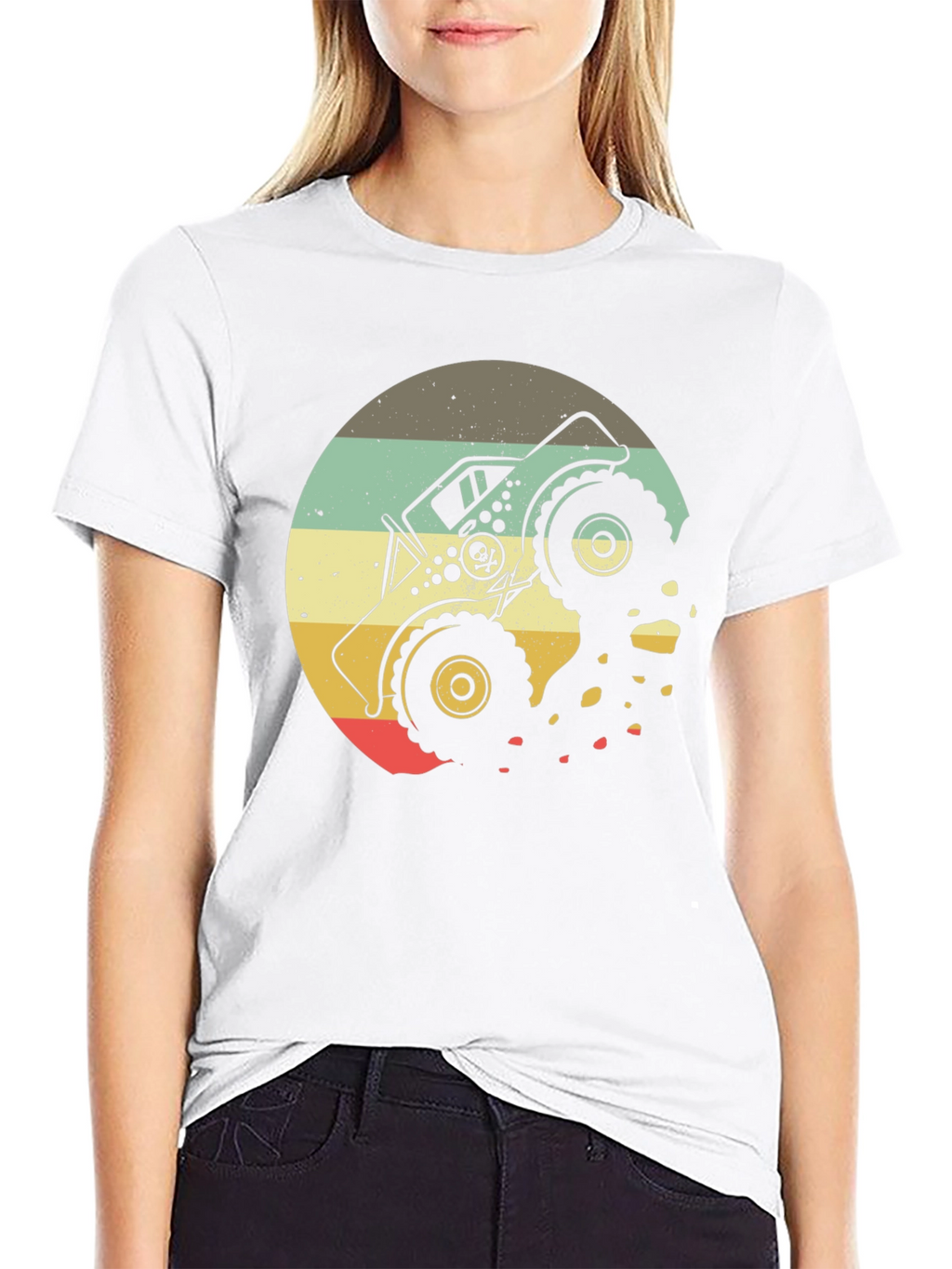 Monster Truck Retro Graphic T-Shirt - Black