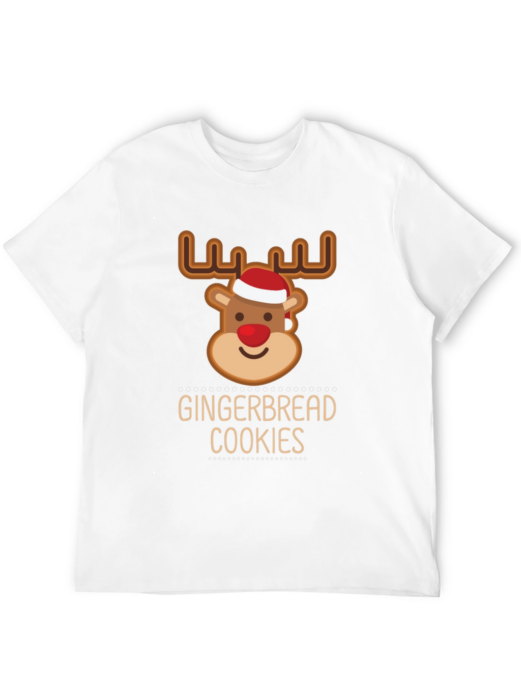 Gingerbread Cookies Reindeer Christmas T-Shirt