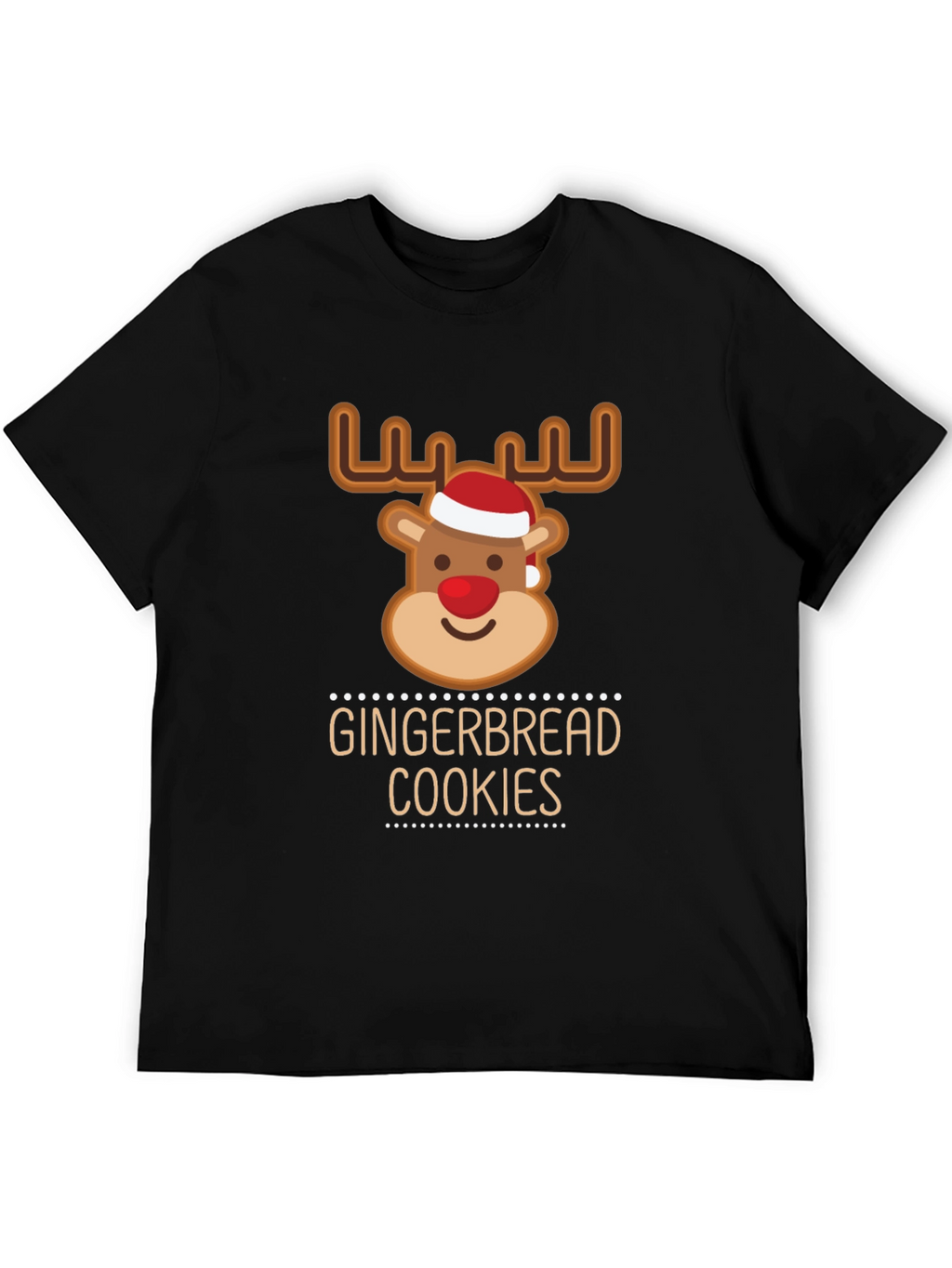Gingerbread Cookies Reindeer Christmas T-Shirt