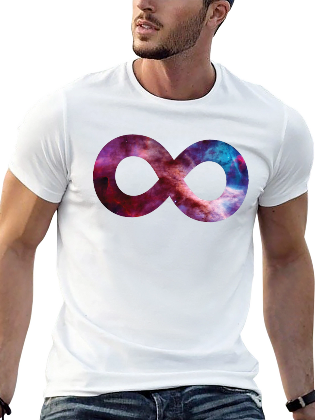 Galaxy Infinity Symbol Black T-Shirt