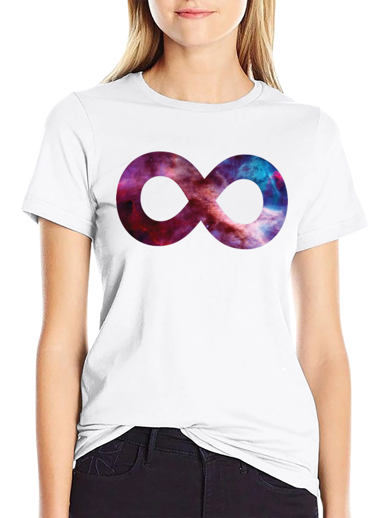 Galaxy Infinity Symbol Black T-Shirt