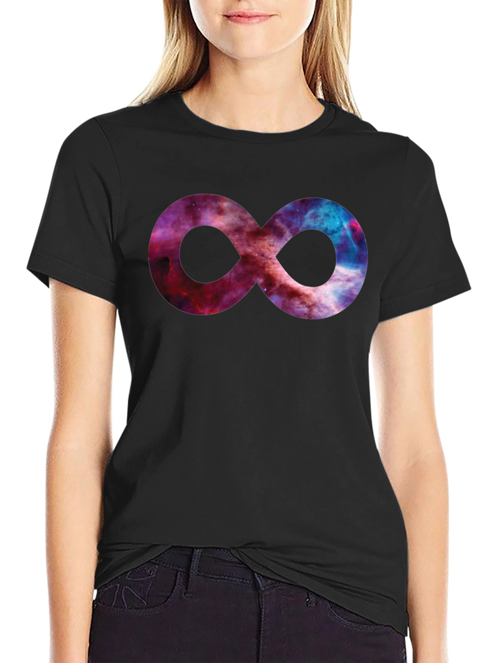 Galaxy Infinity Symbol Black T-Shirt