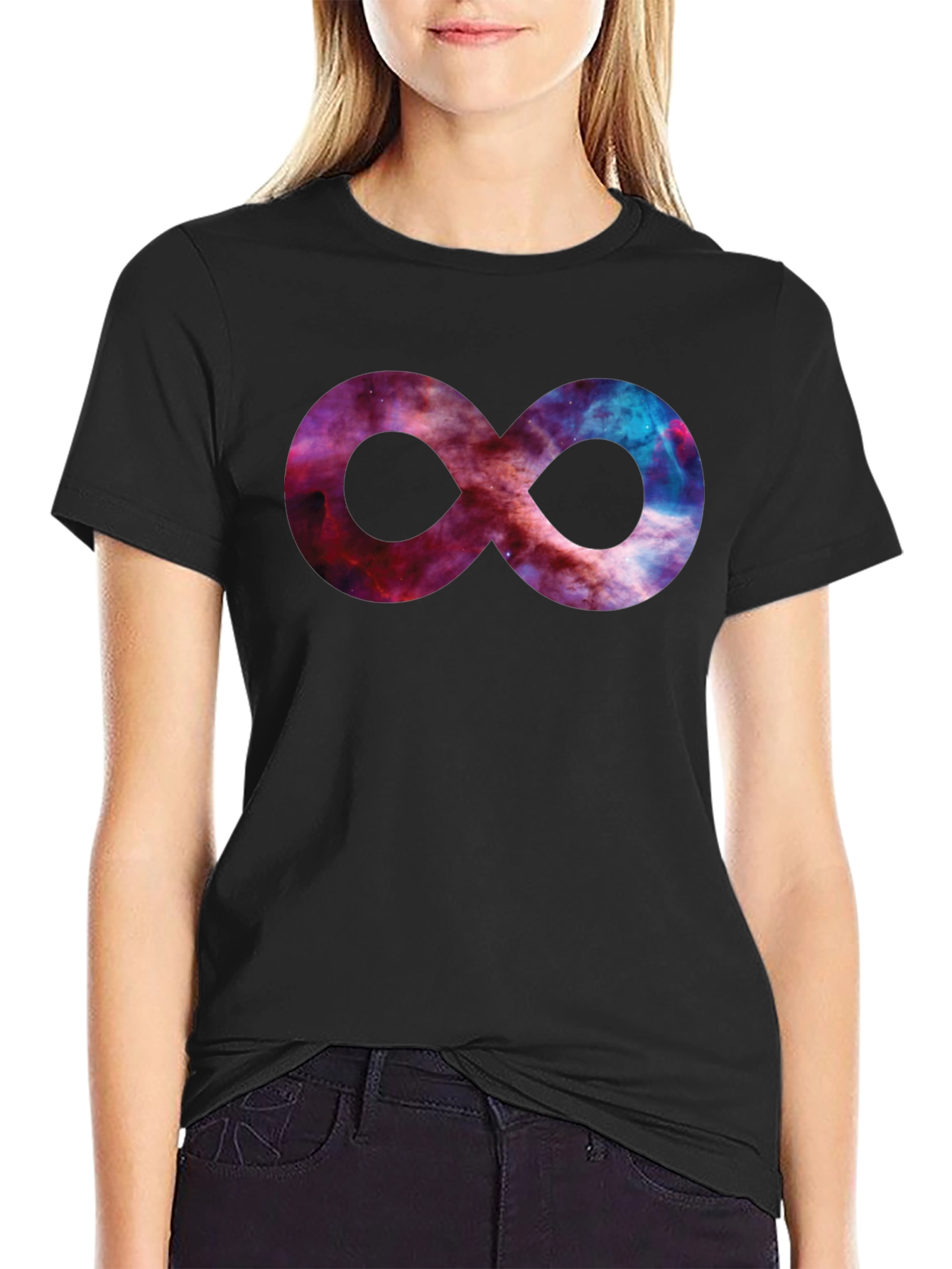 Galaxy Infinity Symbol Black T-Shirt