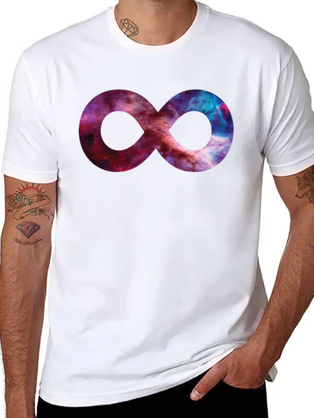 Galaxy Infinity Symbol Black T-Shirt