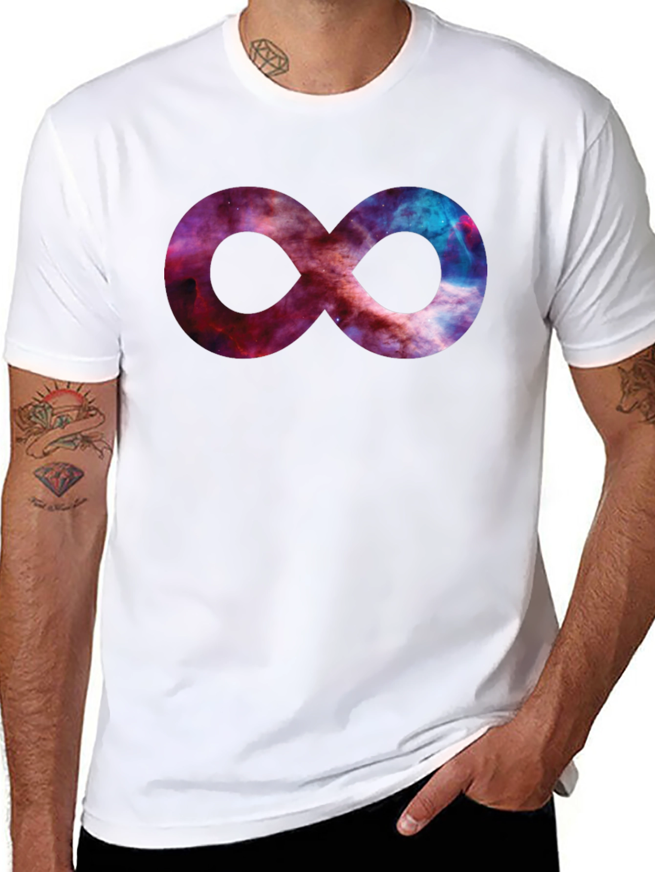 Galaxy Infinity Symbol Black T-Shirt