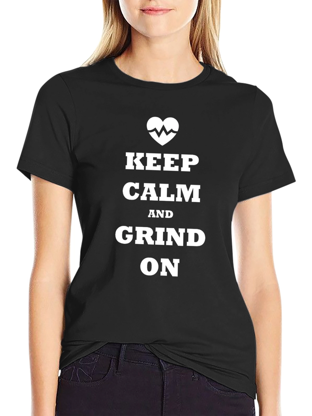 Keep Calm and Grind On Black T-Shirt