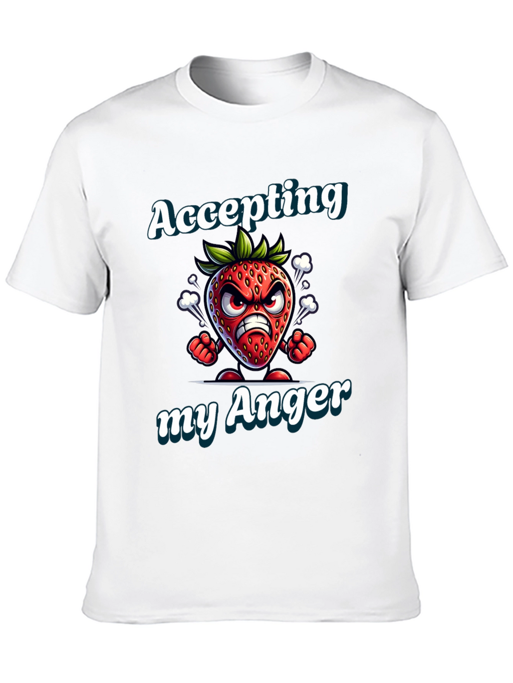 Accepting My Anger Strawberry Graphic T-Shirt