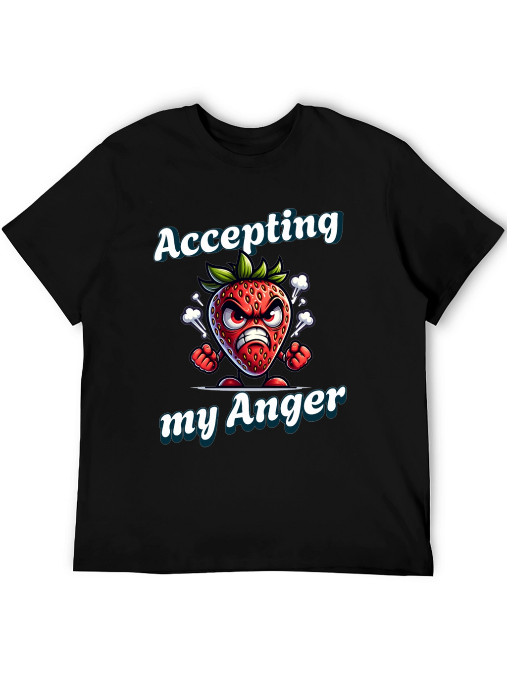 Accepting My Anger Strawberry Graphic T-Shirt