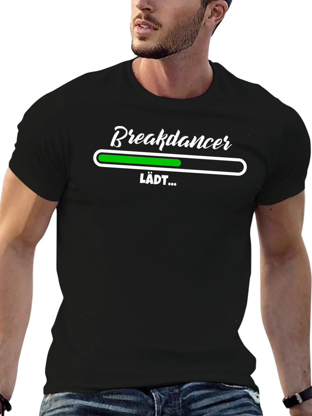 Breakdancer Loading Black T-Shirt