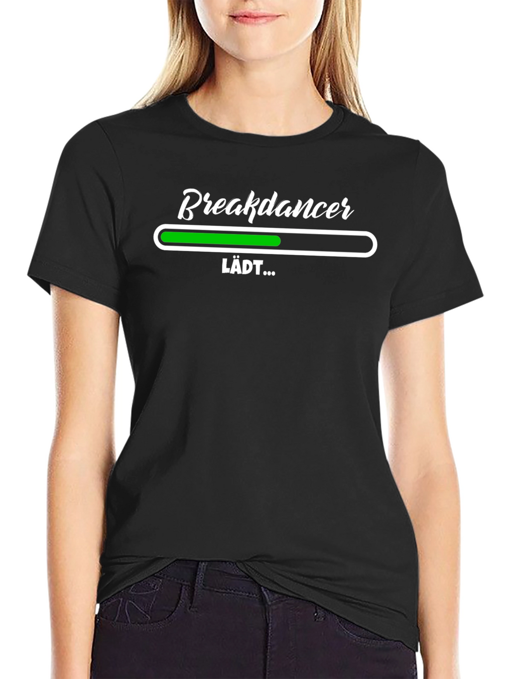 Breakdancer Loading Black T-Shirt