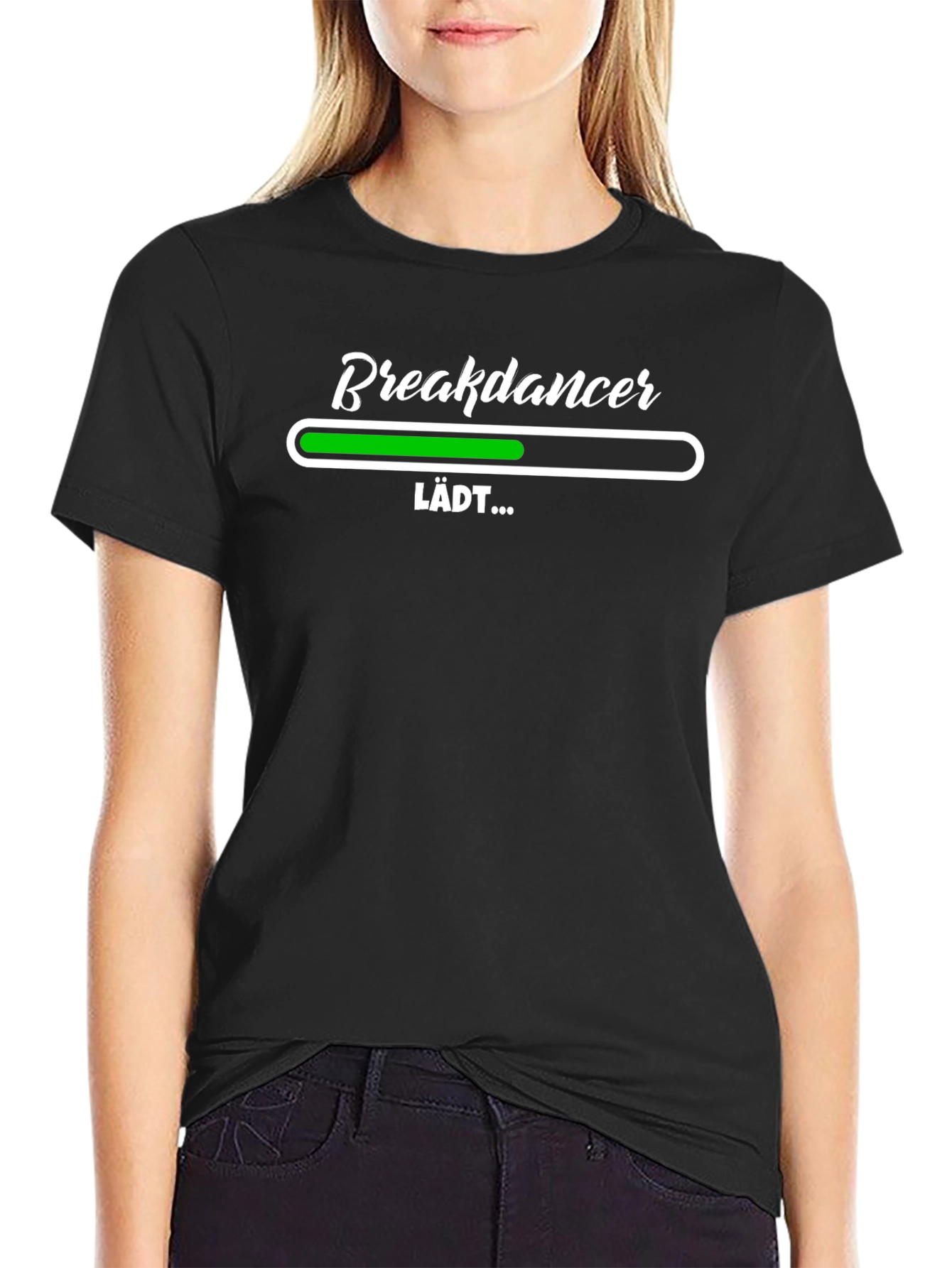 Breakdancer Loading Black T-Shirt