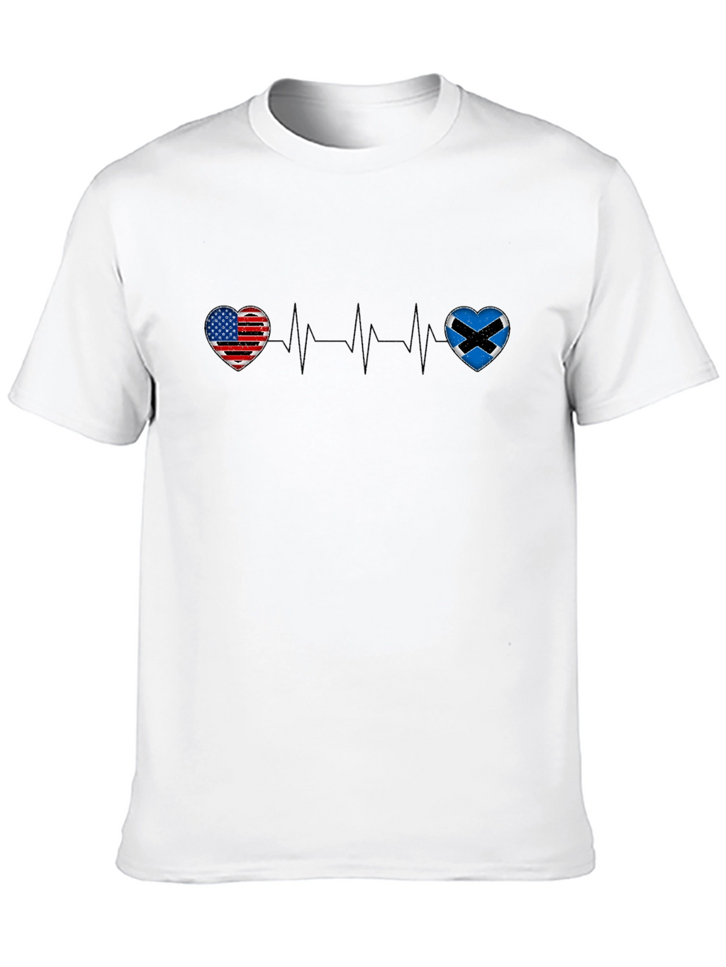 USA Scotland Heartbeat T-Shirt