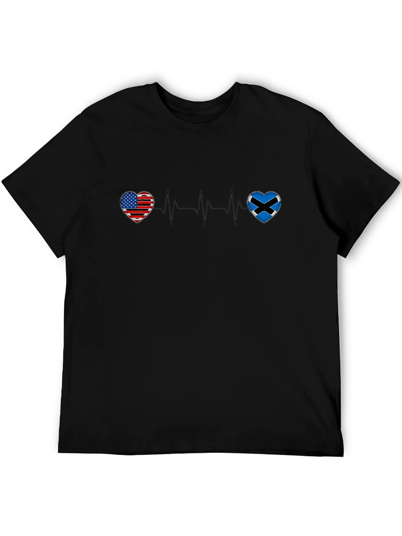 USA Scotland Heartbeat T-Shirt