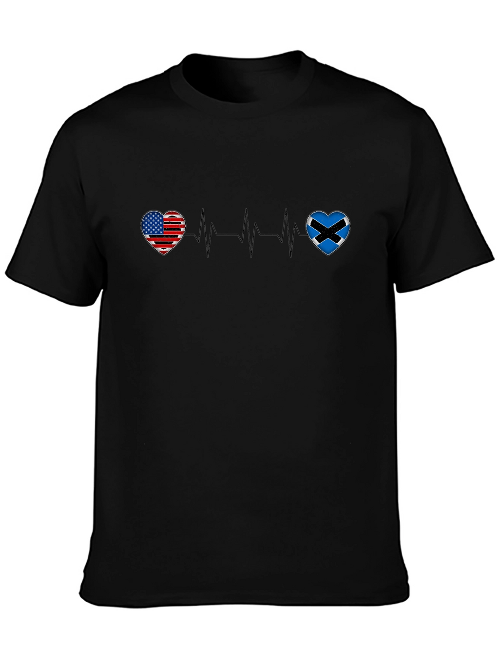 USA Scotland Heartbeat T-Shirt