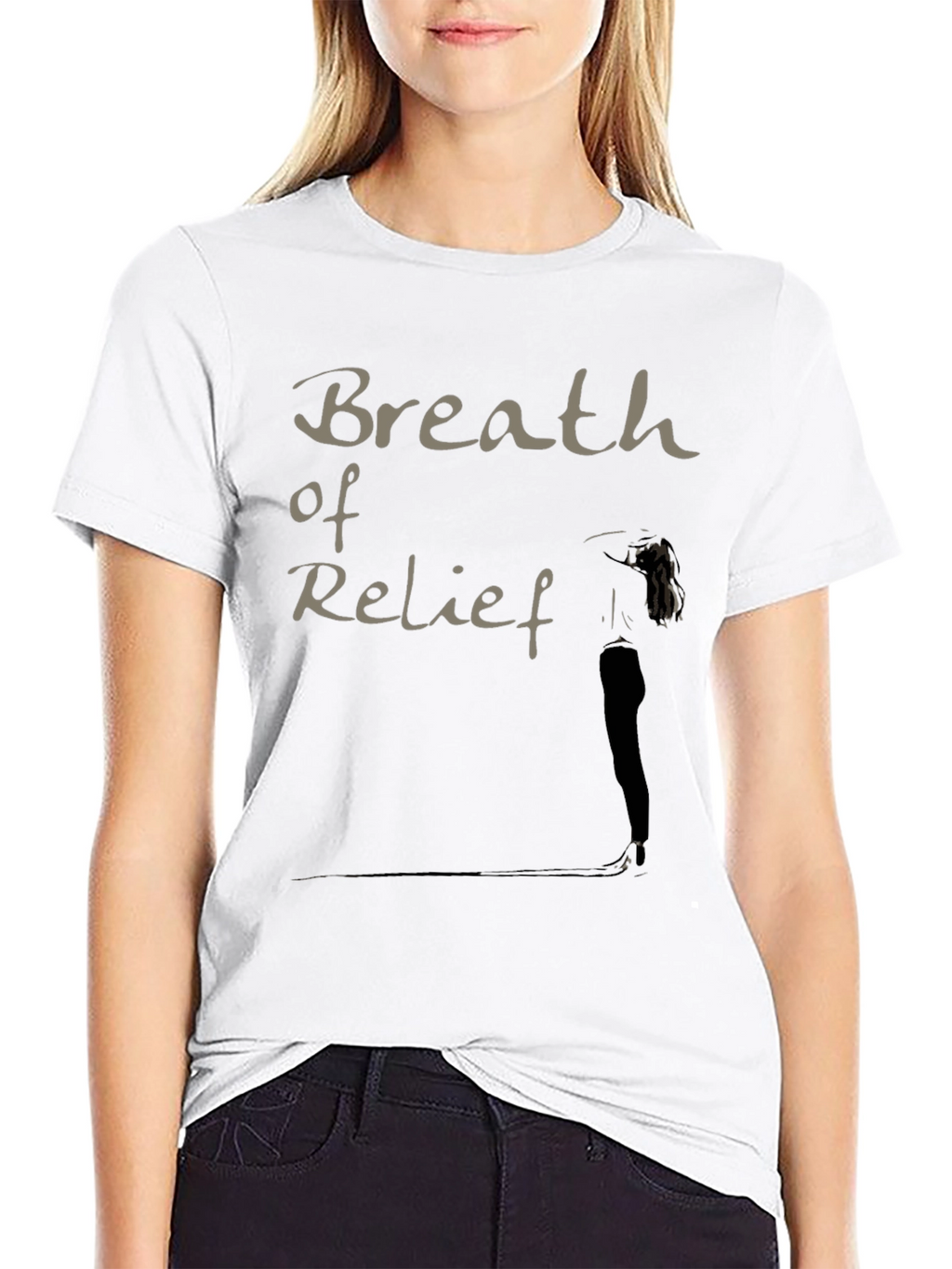 Breath of Relief Graphic Black T-Shirt