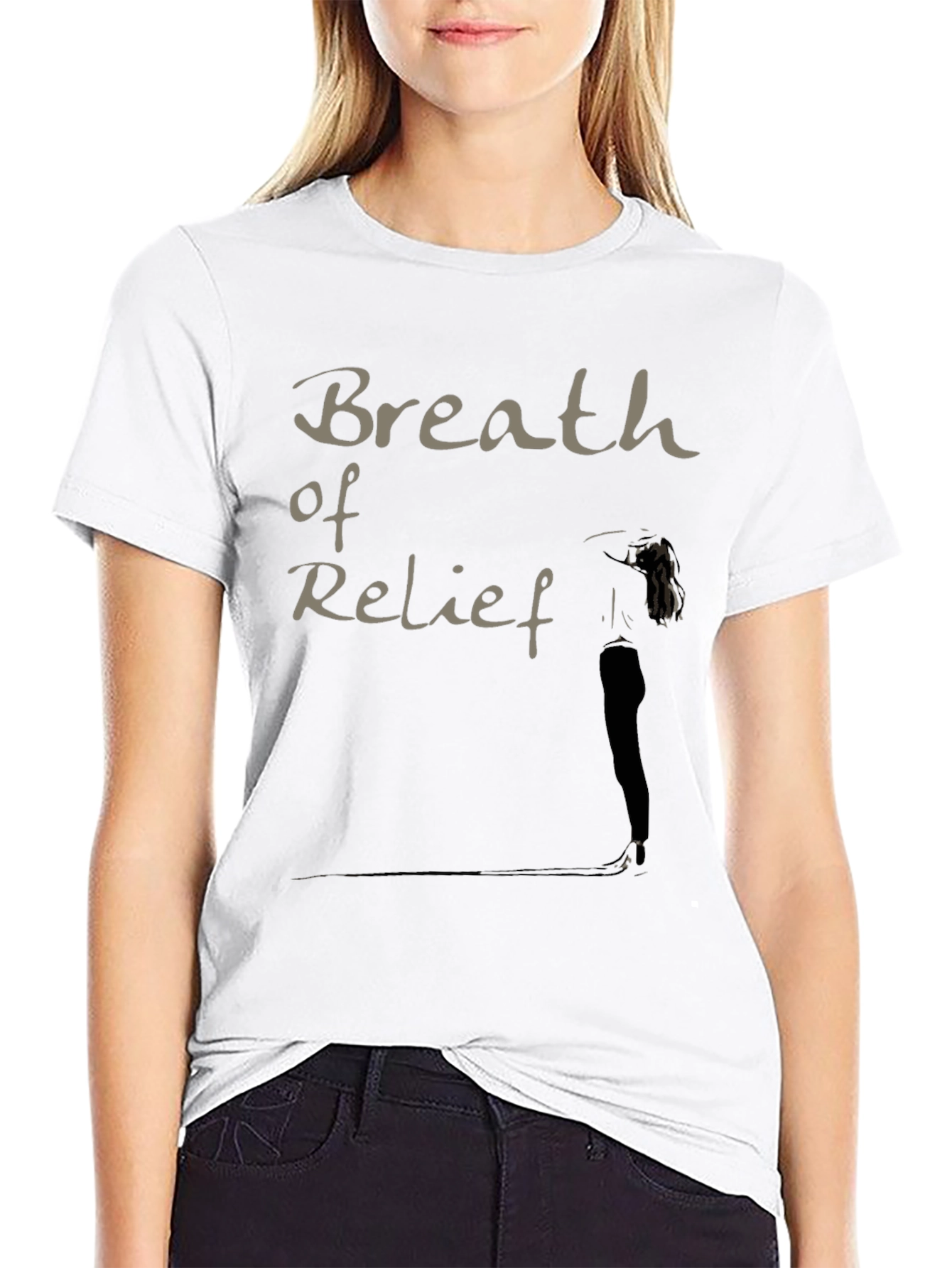 Breath of Relief Graphic Black T-Shirt