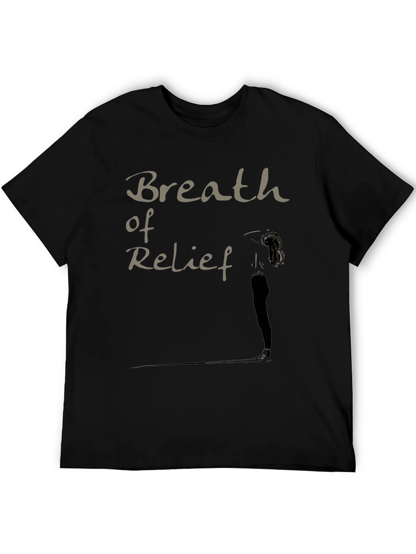 Breath of Relief Graphic Black T-Shirt