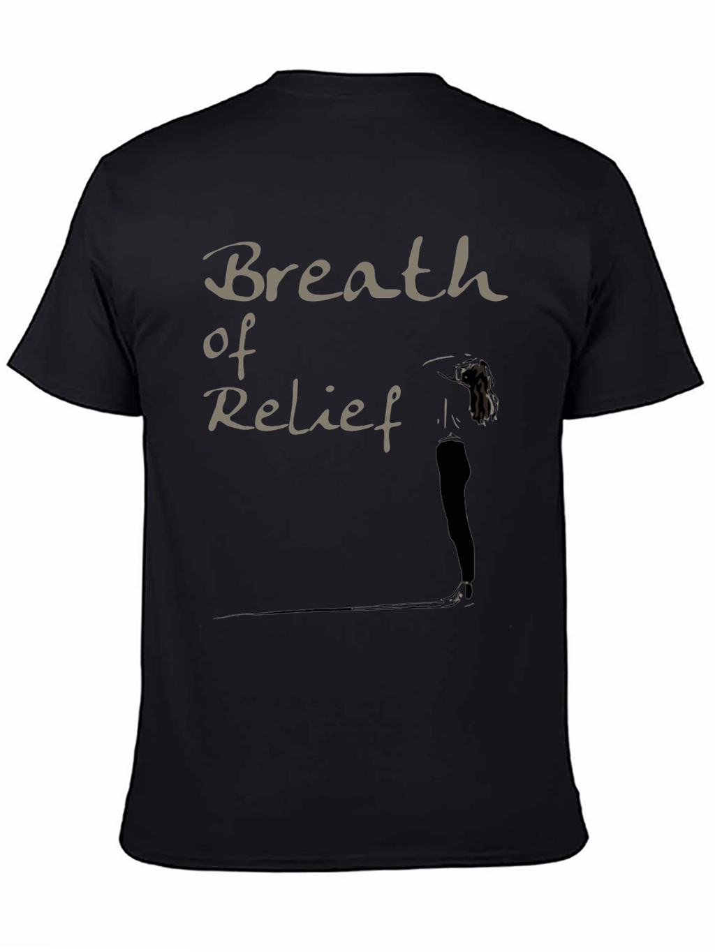 Breath of Relief Graphic Black T-Shirt