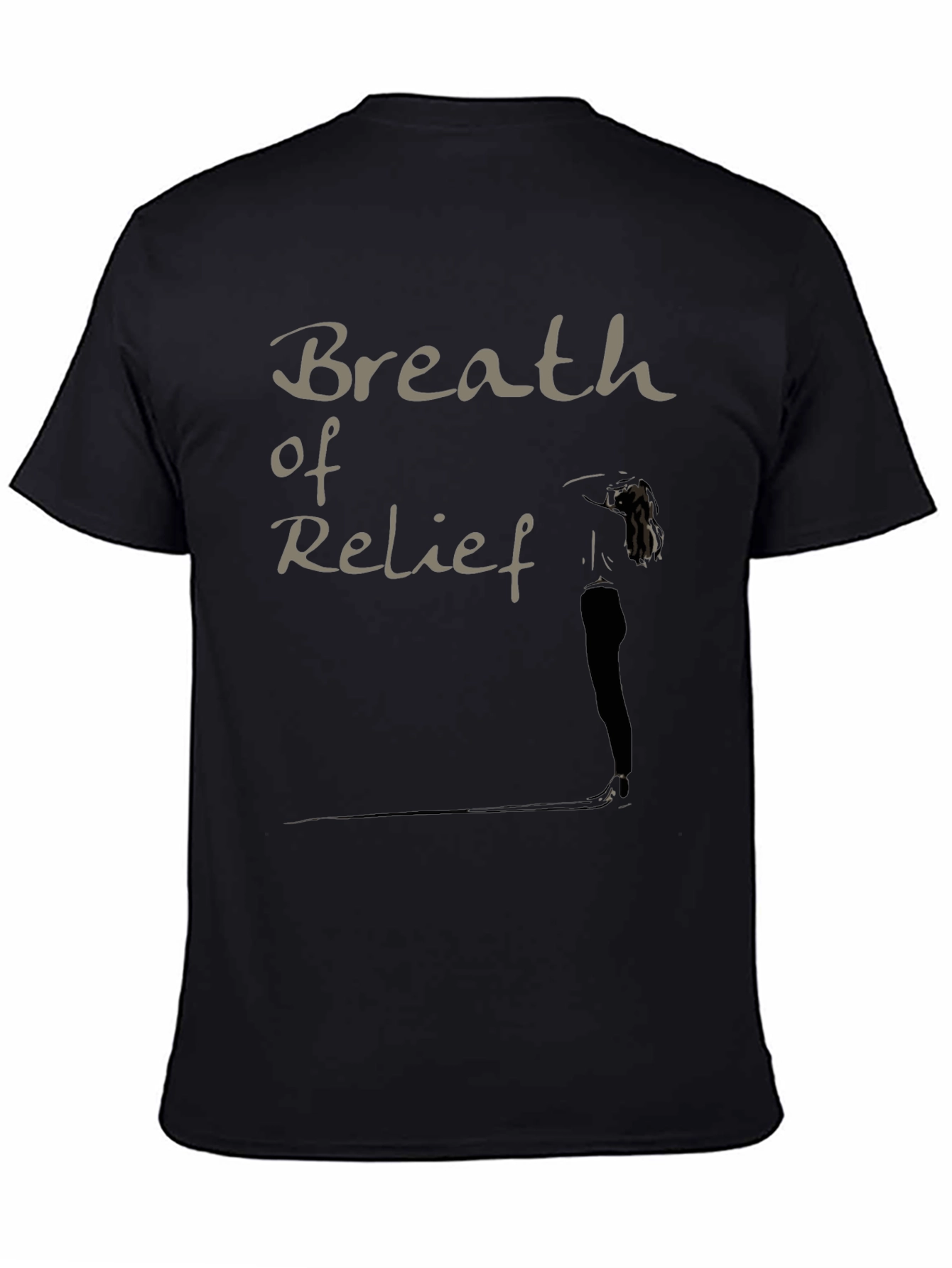 Breath of Relief Graphic Black T-Shirt