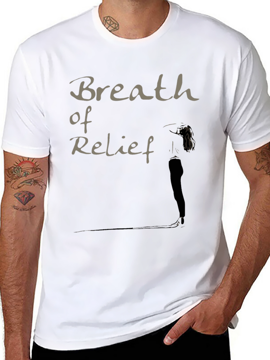 Breath of Relief Graphic Black T-Shirt