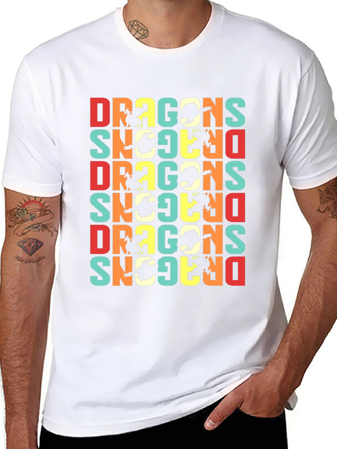 Retro Dragons Graphic T-Shirt - Unique & Stylish