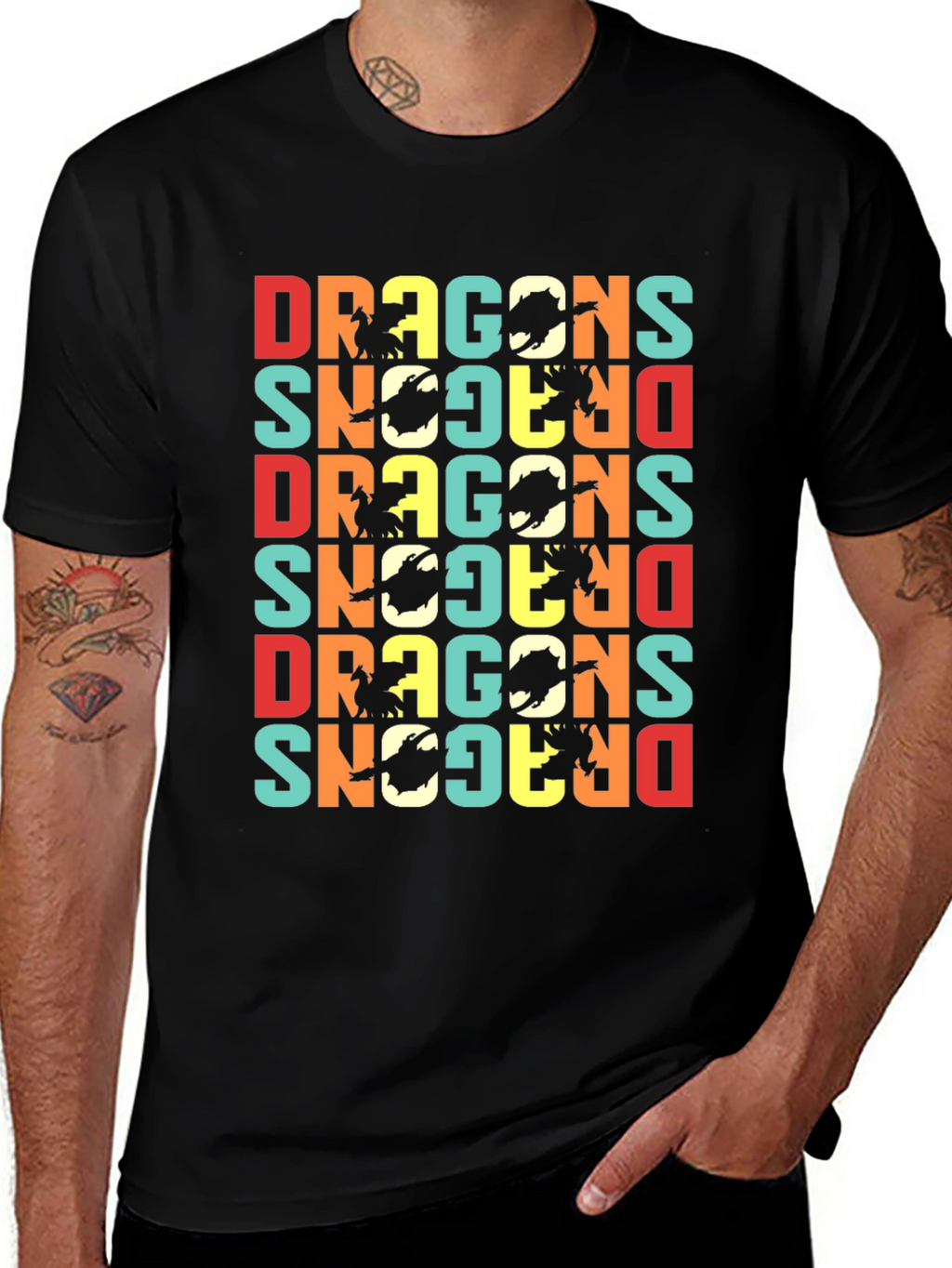 Retro Dragons Graphic T-Shirt - Unique & Stylish