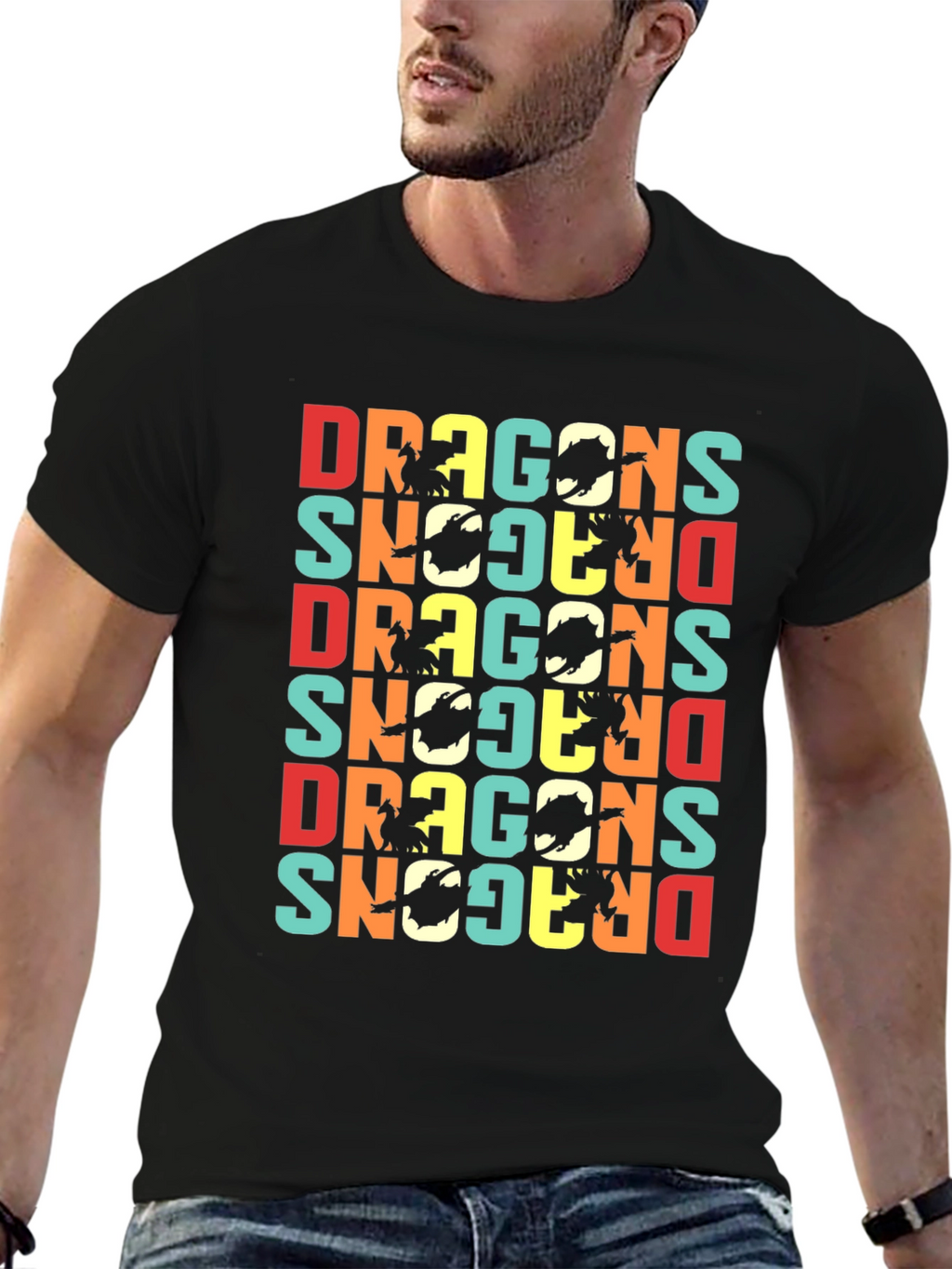 Retro Dragons Graphic T-Shirt - Unique & Stylish