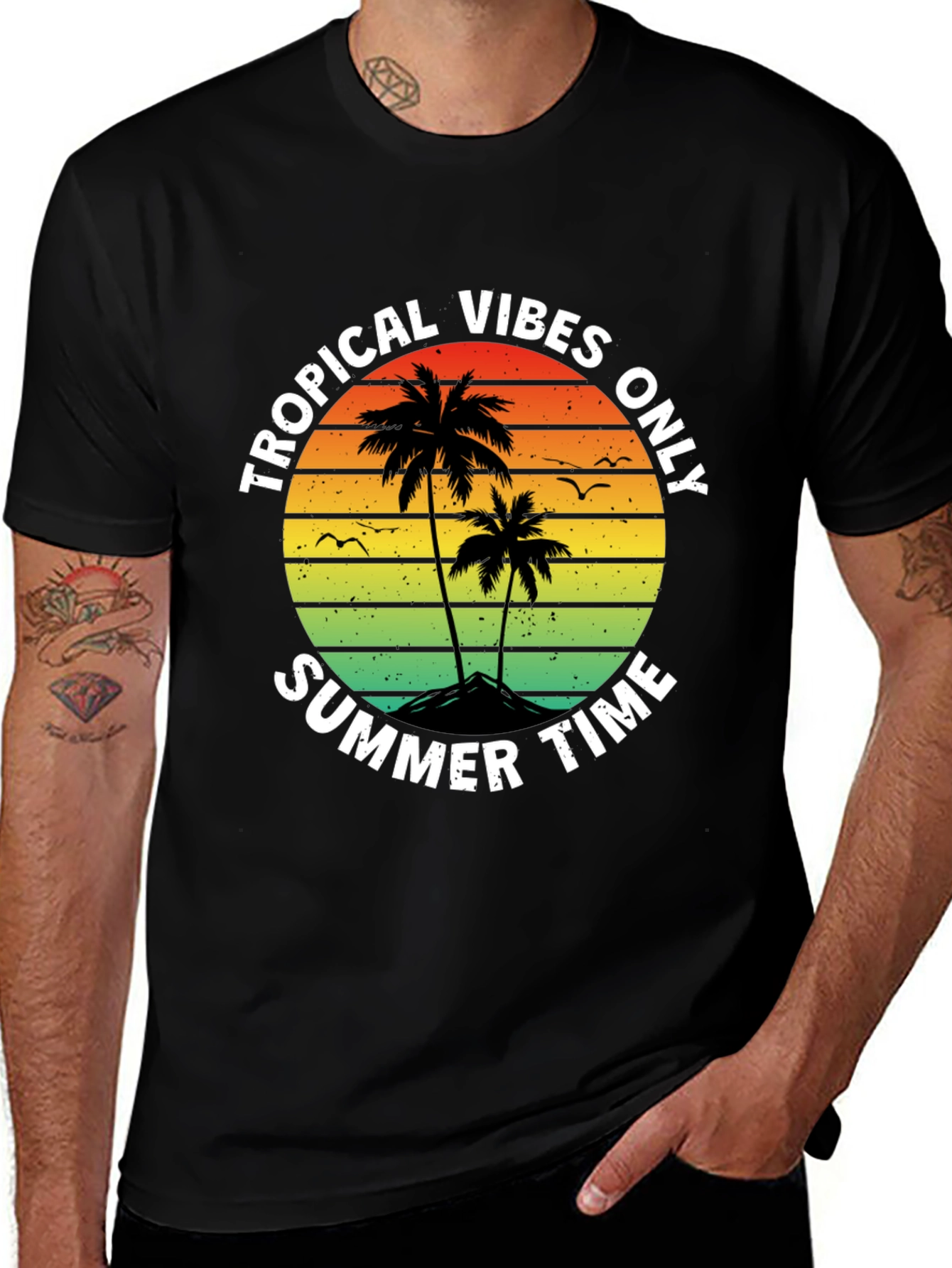 Tropical Vibes Summer T-Shirt