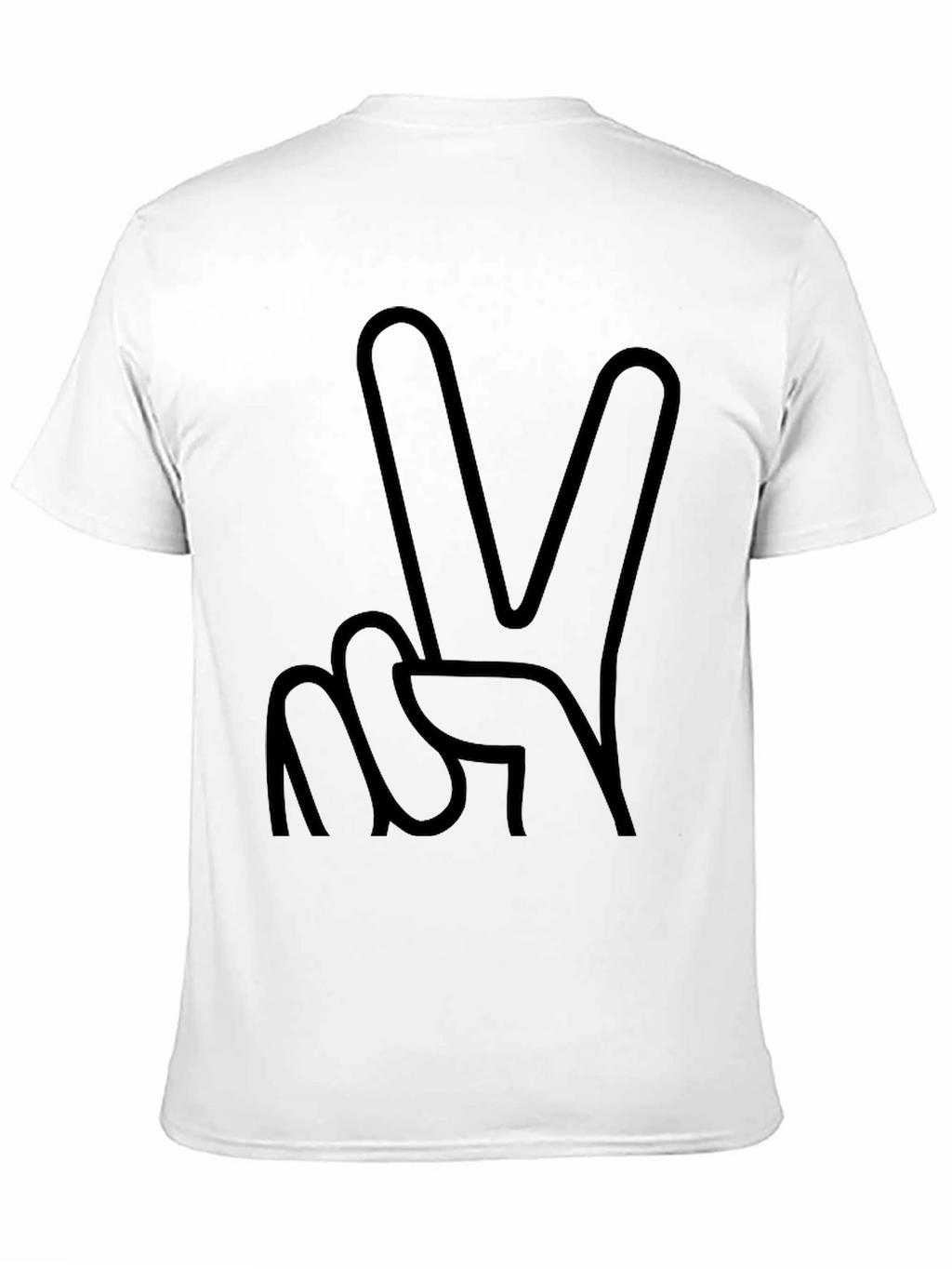 Peace Sign Graphic Black T-Shirt