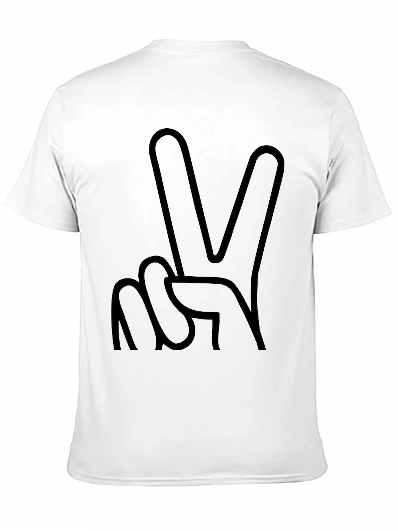 Peace Sign Graphic Black T-Shirt