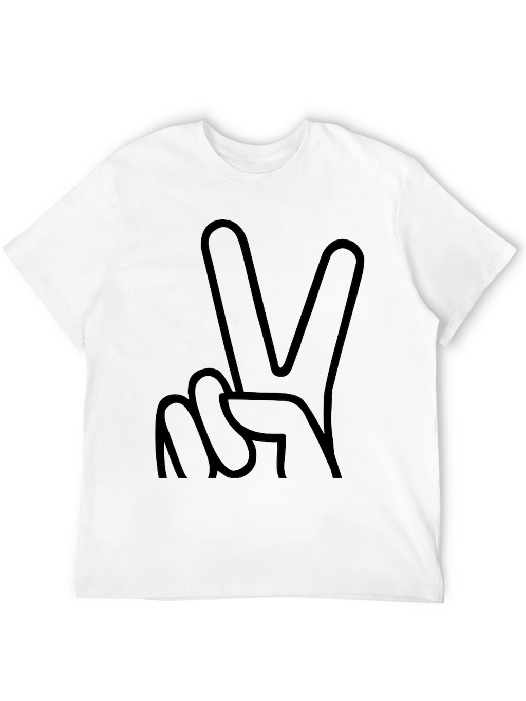 Peace Sign Graphic Black T-Shirt