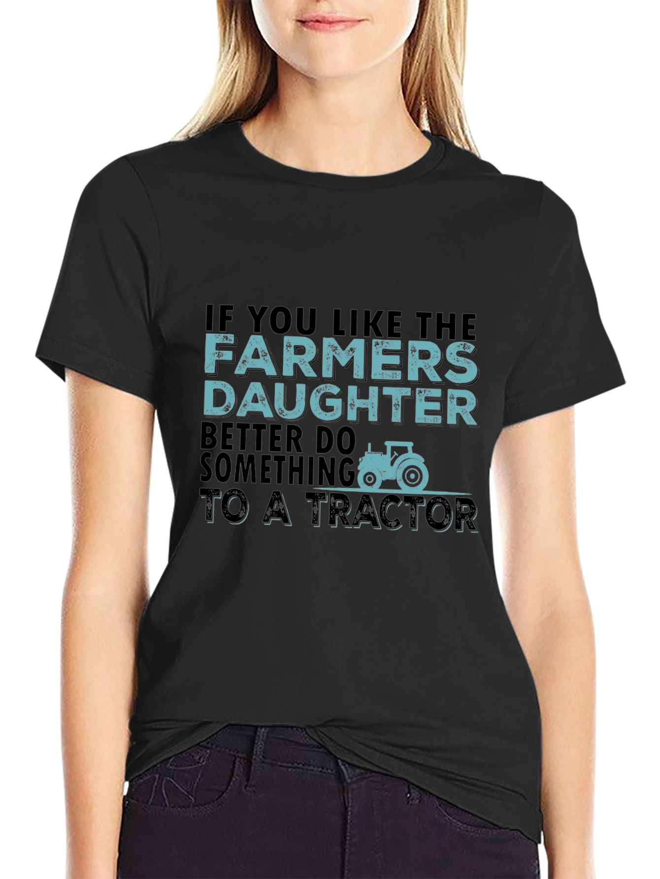 Farmers Daughter Tractor Graphic Tee
