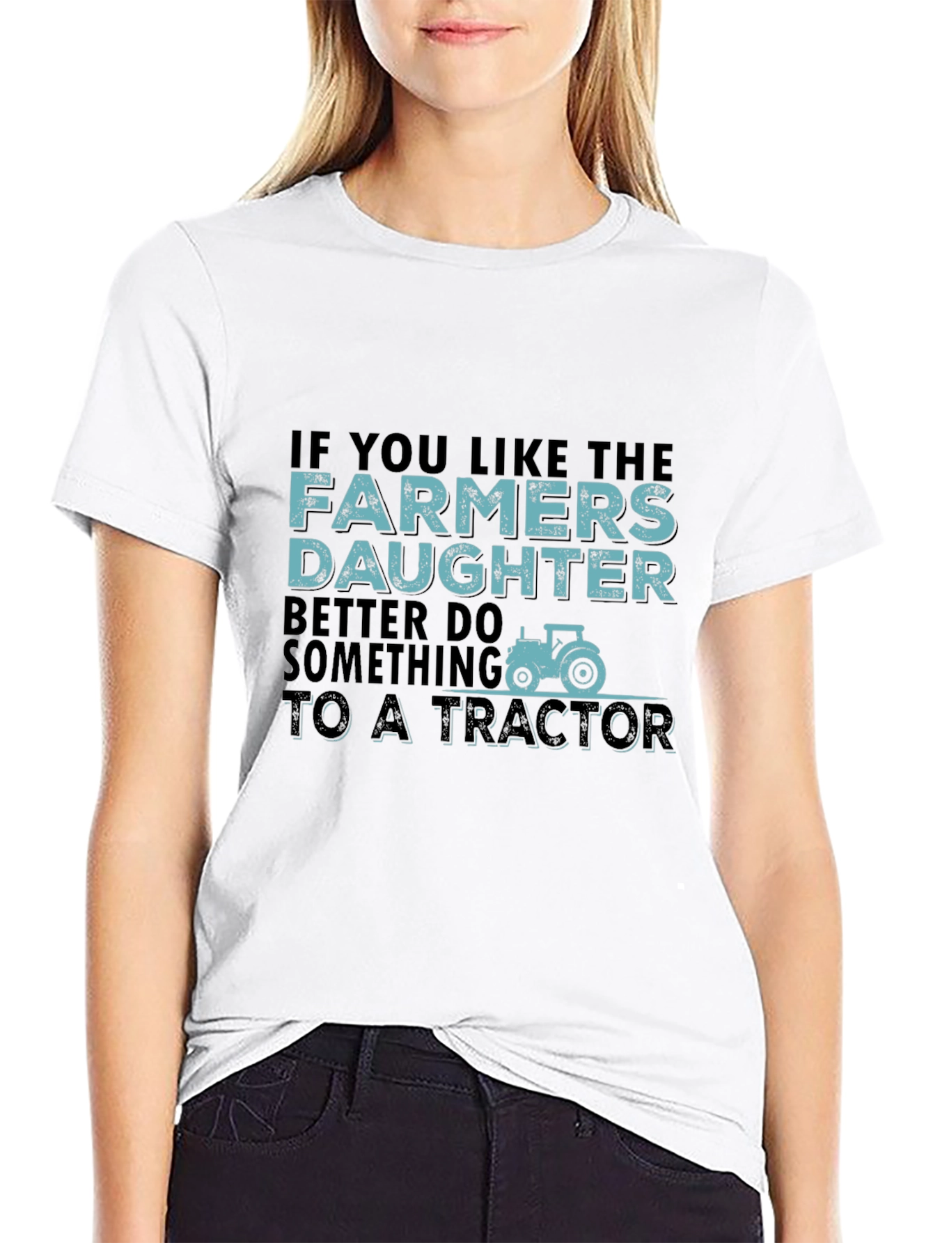 Farmers Daughter Tractor Graphic Tee