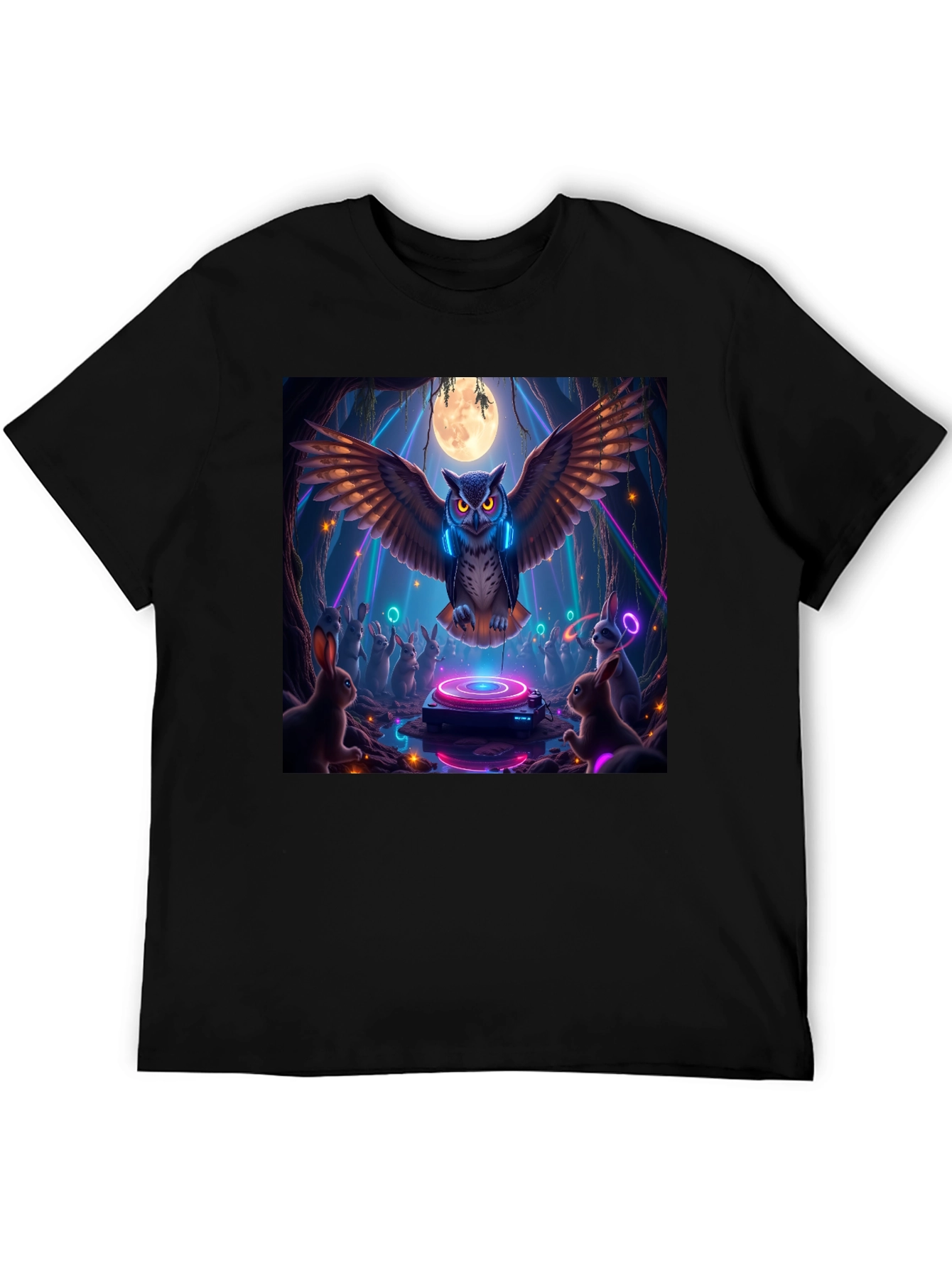 DJ Owl Graphic Tee - Rave Party Animals