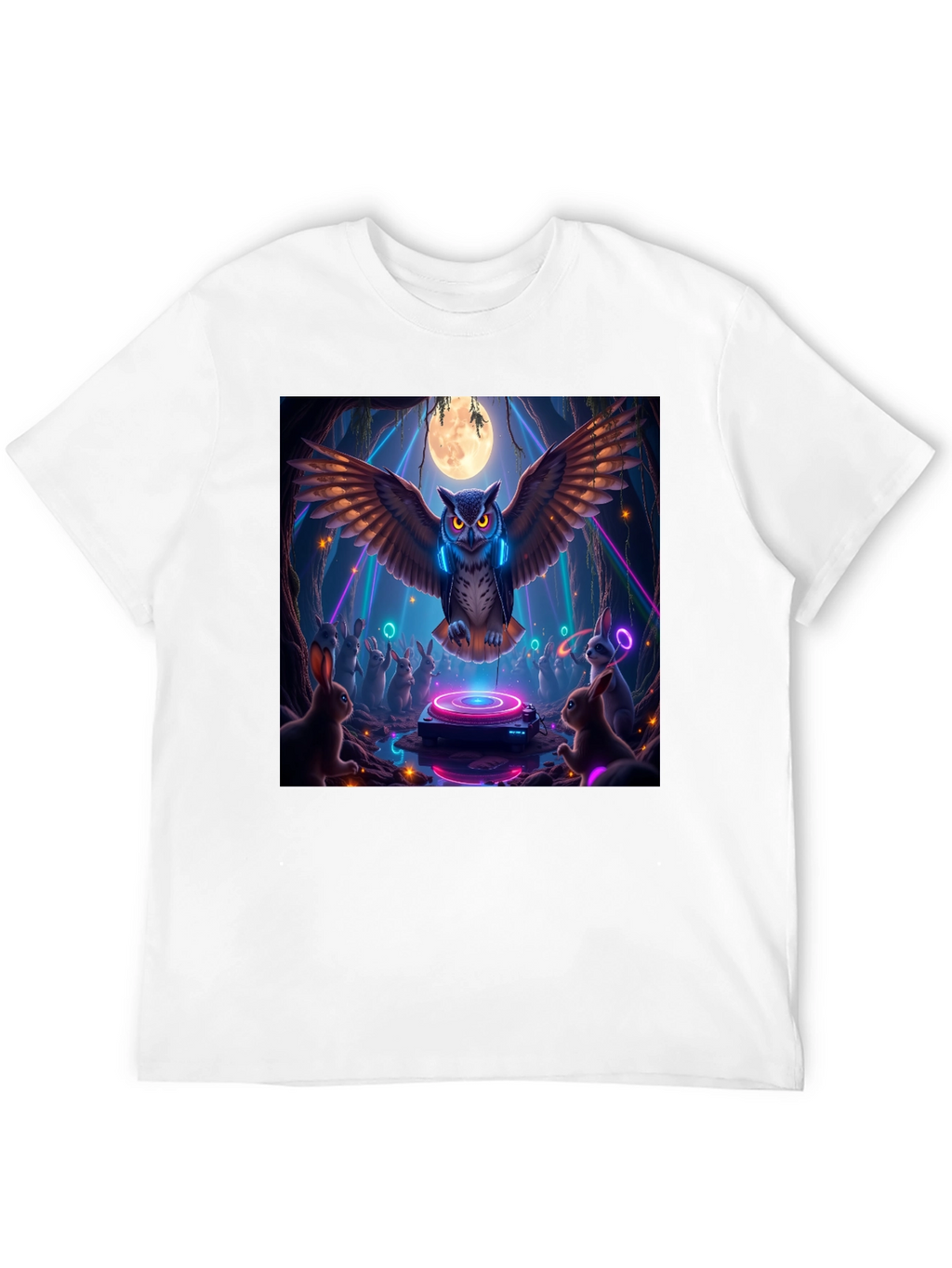 DJ Owl Graphic Tee - Rave Party Animals